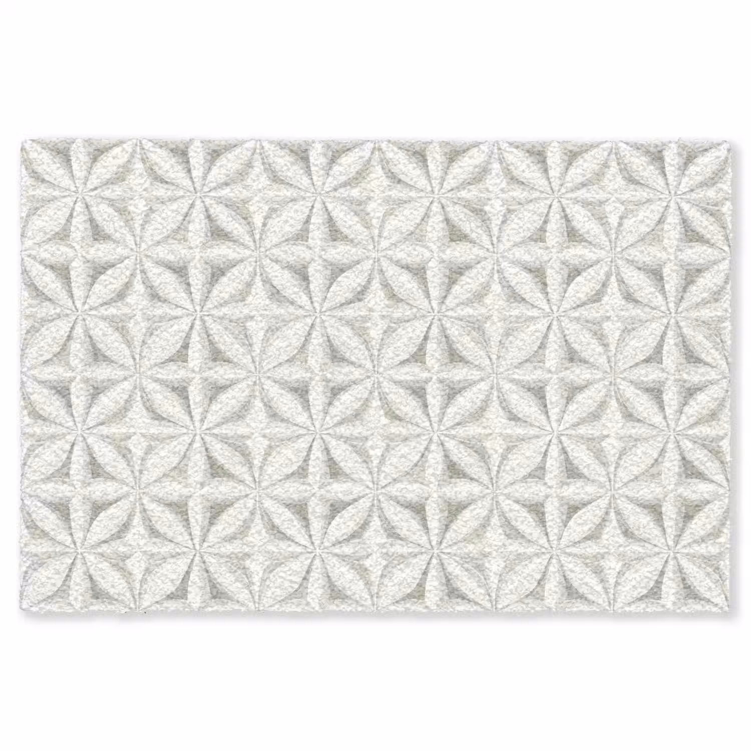 Abstract - Structuur - Grijs - Wit Vloerkleed Rechthoek klein 1091 -3d