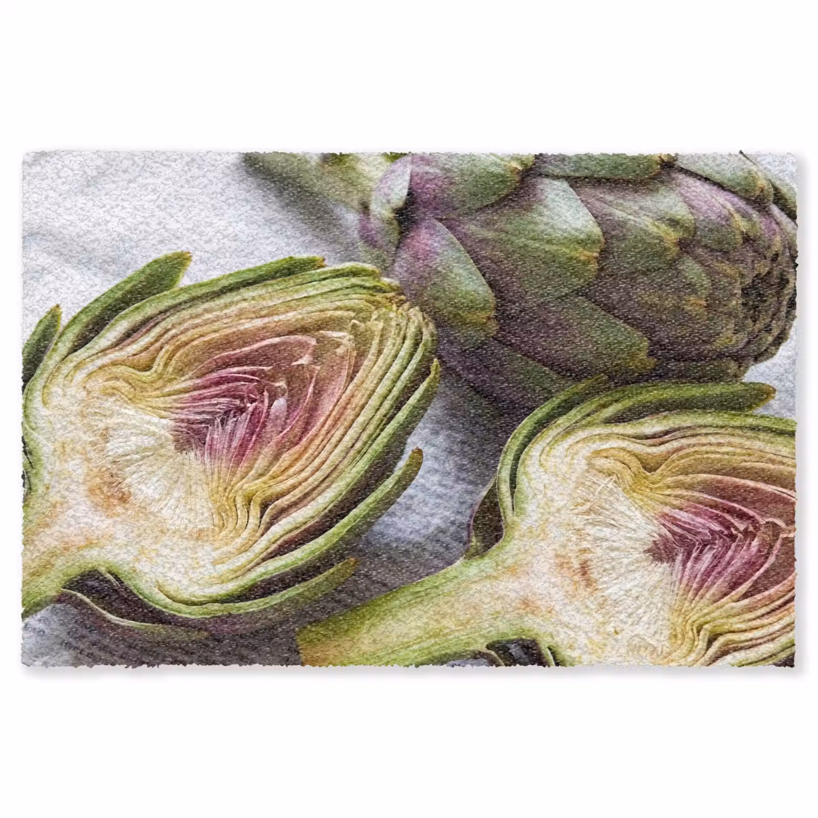 Vloerkleed - Artisjok - Doorgesneden - Eten - Artisjok - Doorgesneden - Eten Vloerkleed Rechthoek klein