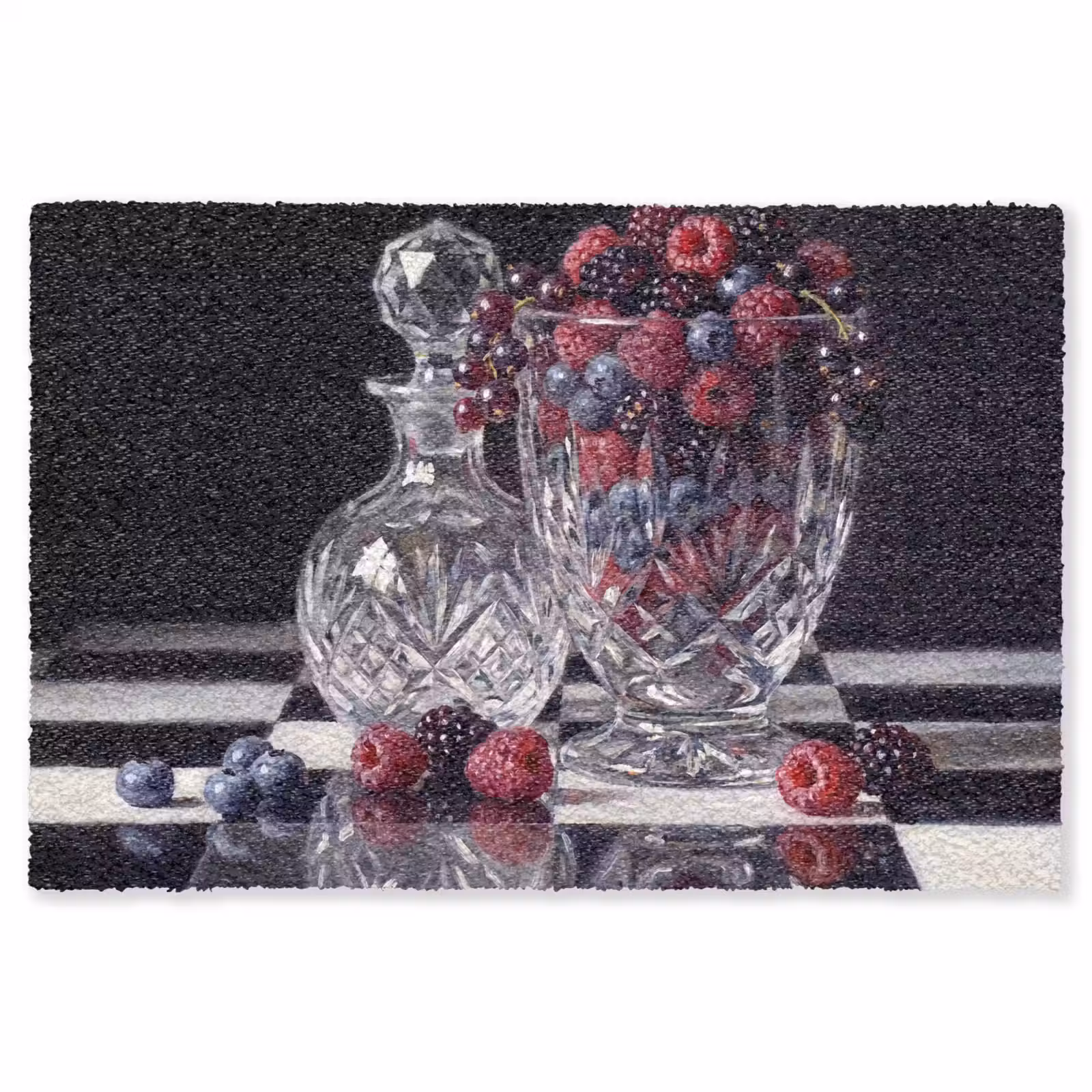 Vloerkleed - Bessen - Kristal - Stilleven - Bessen - Kristal - Stilleven Vloerkleed Rechthoek klein