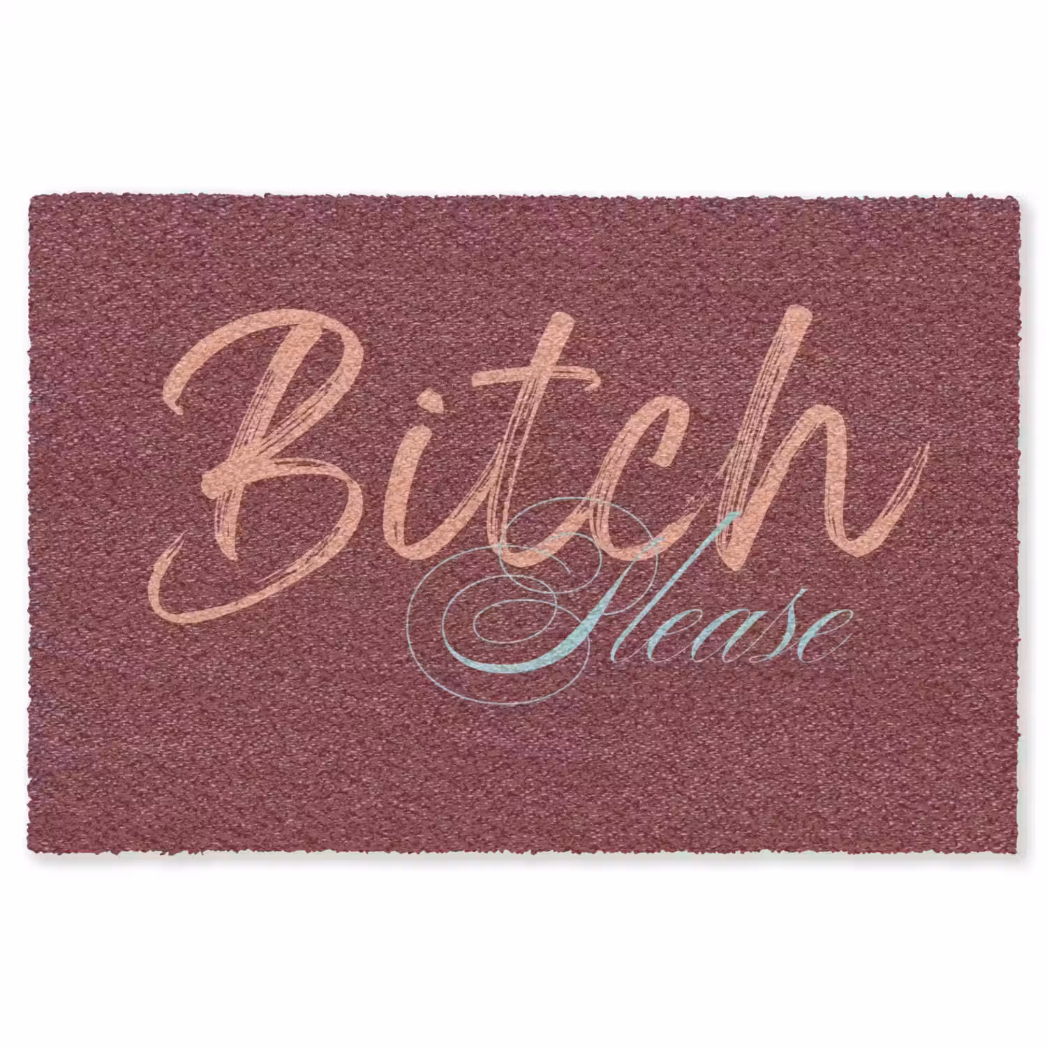 Bitch please - Rood - Blauw Vloerkleed Rechthoek klein -3d