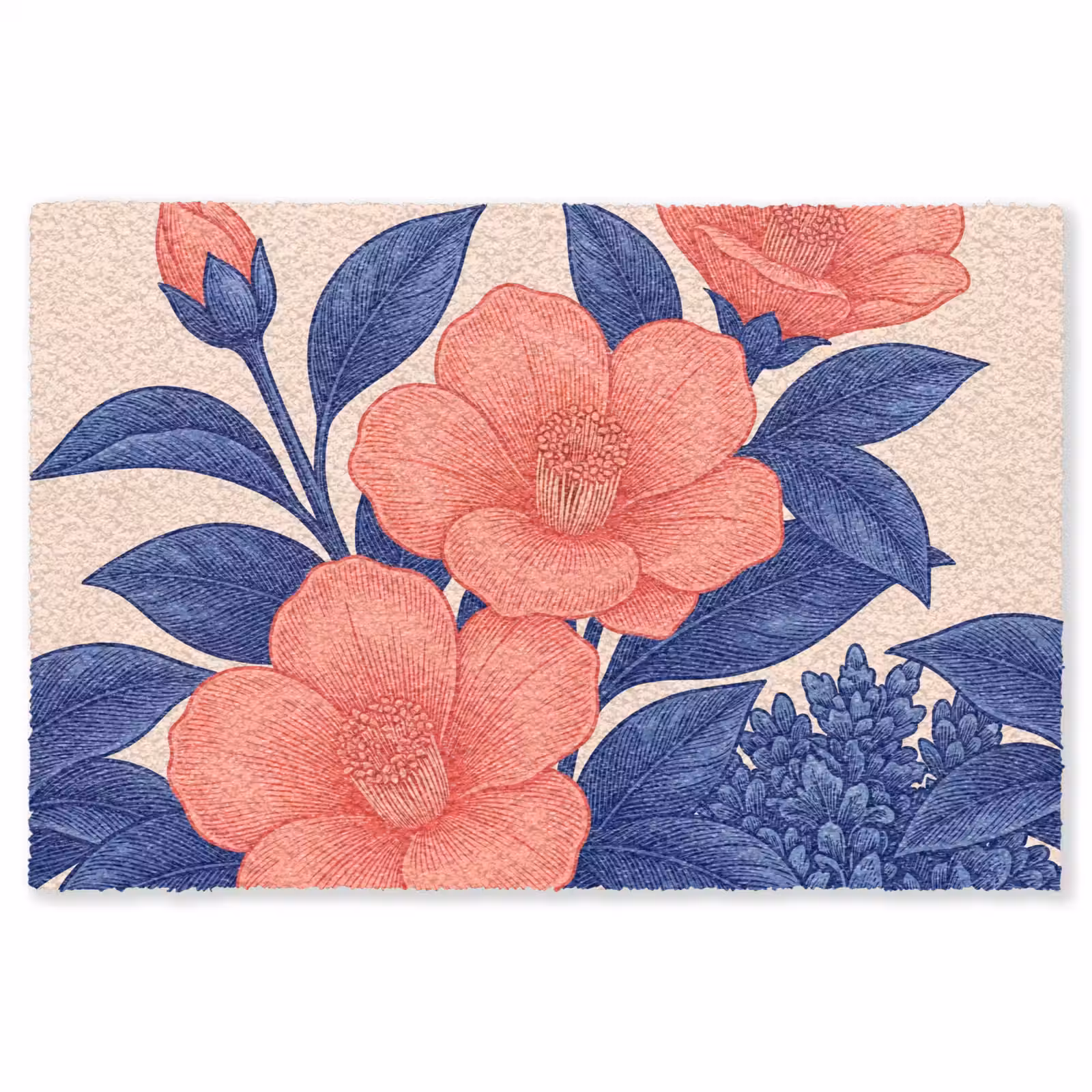 Vloerkleed - Bloemen - Bladeren - Botanisch - Bloemen - Bladeren - Botanisch Vloerkleed Rechthoek klein