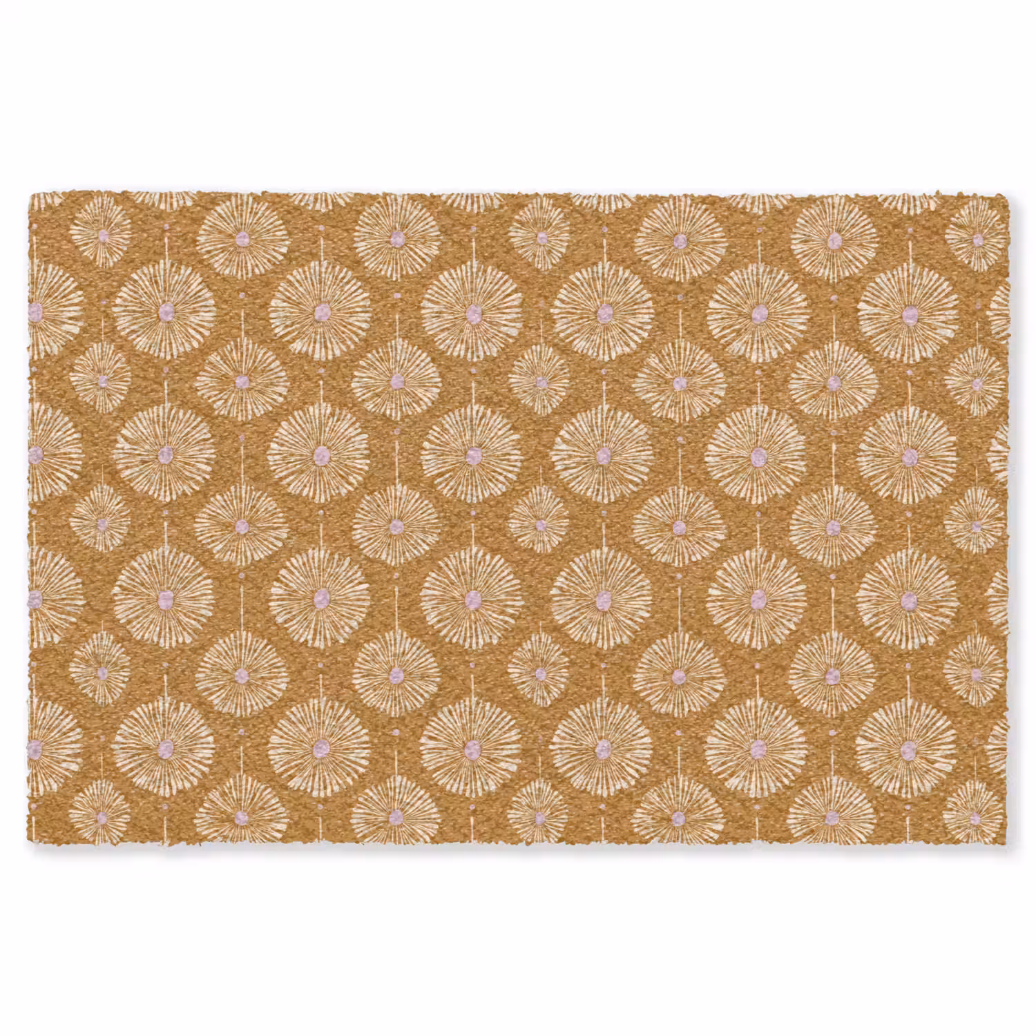 Bloemen - Modern - Oker Vloerkleed Rechthoek klein 1091 -3d