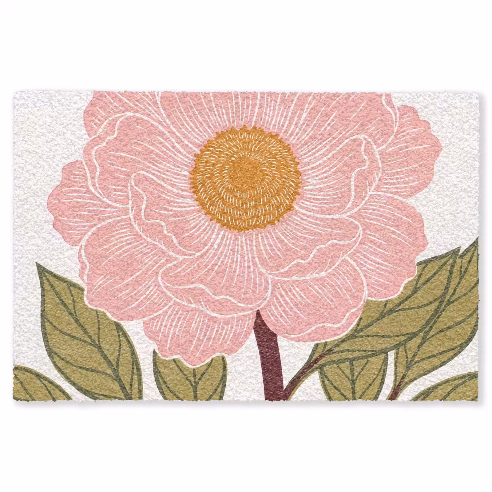 Vloerkleed - Bloemen - Roze - Illustratie - Bloemen - Roze - Illustratie Vloerkleed Rechthoek klein