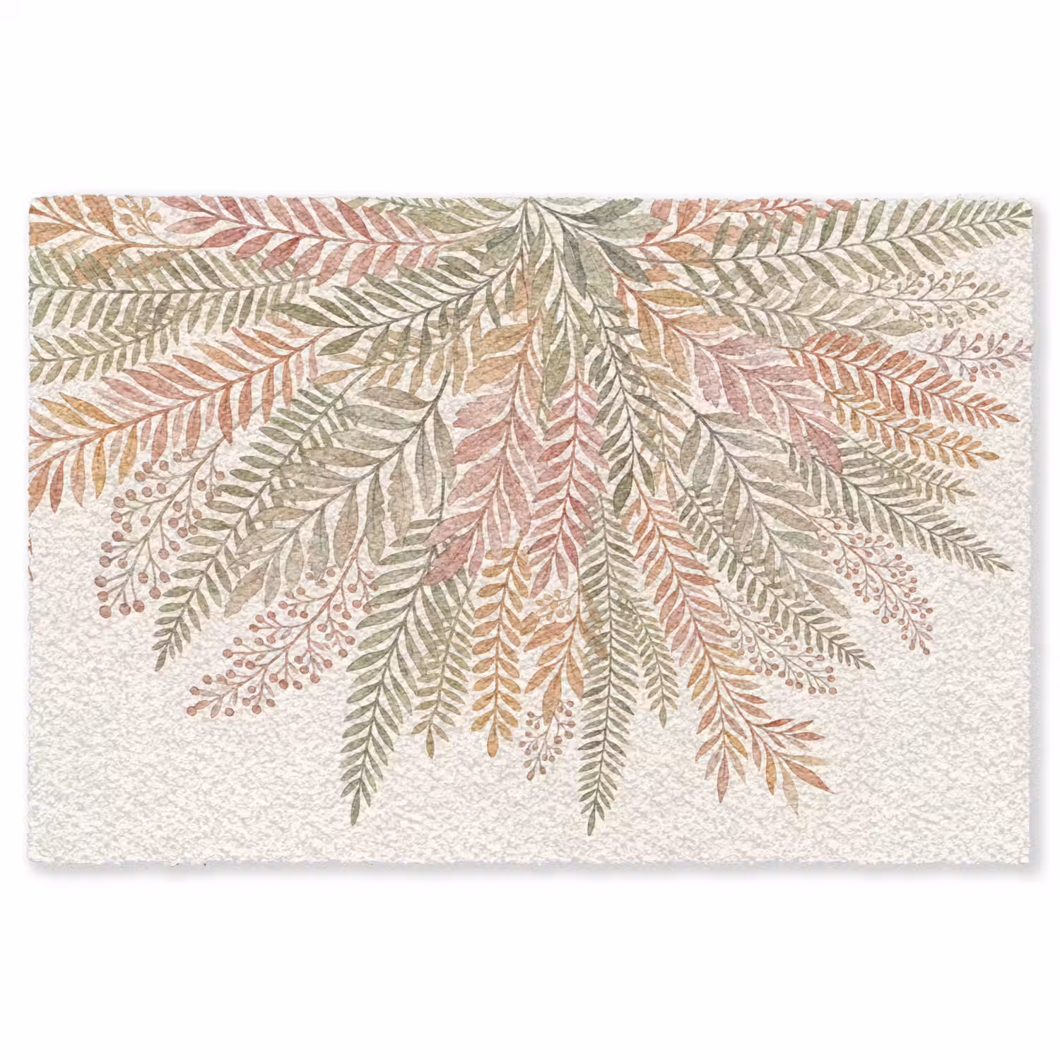 Botanisch - Aquarel - Kleurrijk Vloerkleed Rechthoek klein -3d