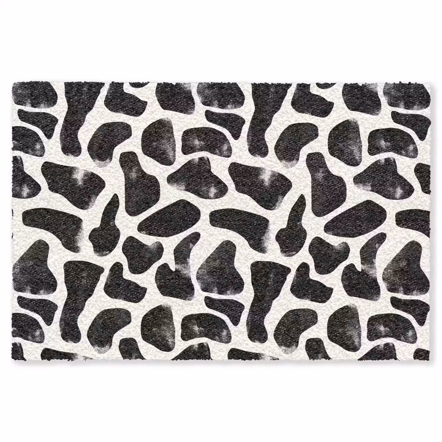 Dierenpatroon - Vlekken - Zwart - Wit Vloerkleed Rechthoek klein 1091 -3d
