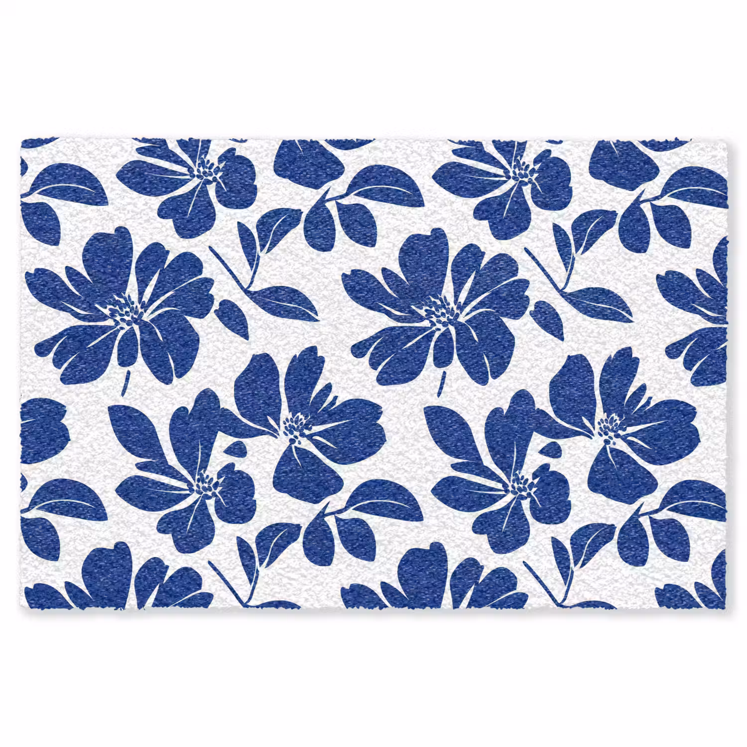 Floraal - Modern - Blauw Vloerkleed Rechthoek klein 1091 -3d