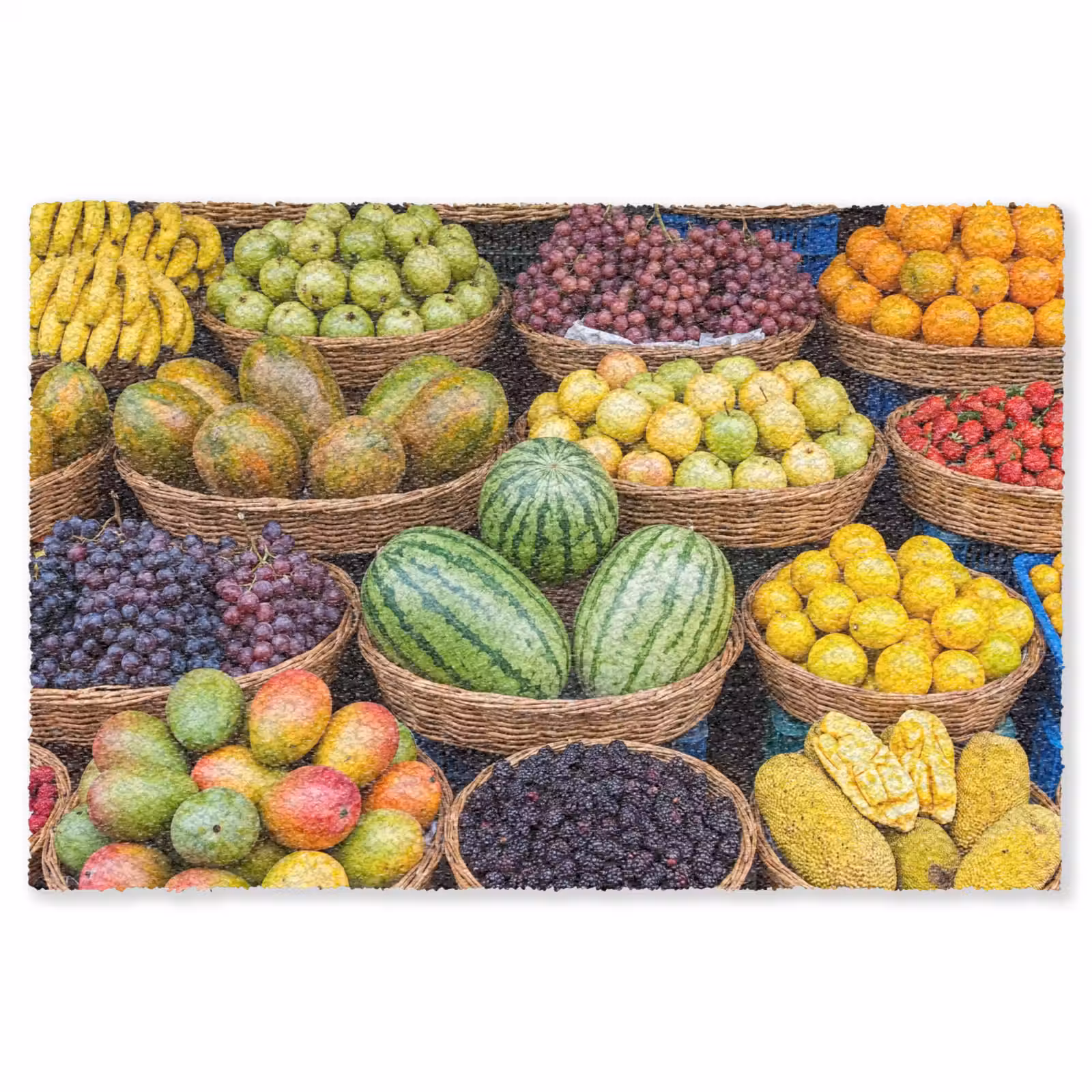 Vloerkleed - Fruit - Markt - Kleurrijk - Fruit - Markt - Kleurrijk Vloerkleed Rechthoek klein