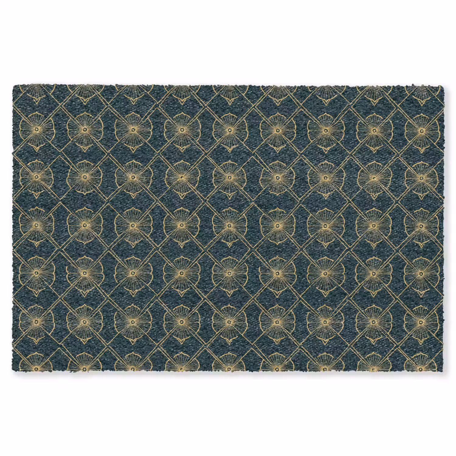 Geometrisch - Elegant - Groen Vloerkleed Rechthoek klein 1091 -3d