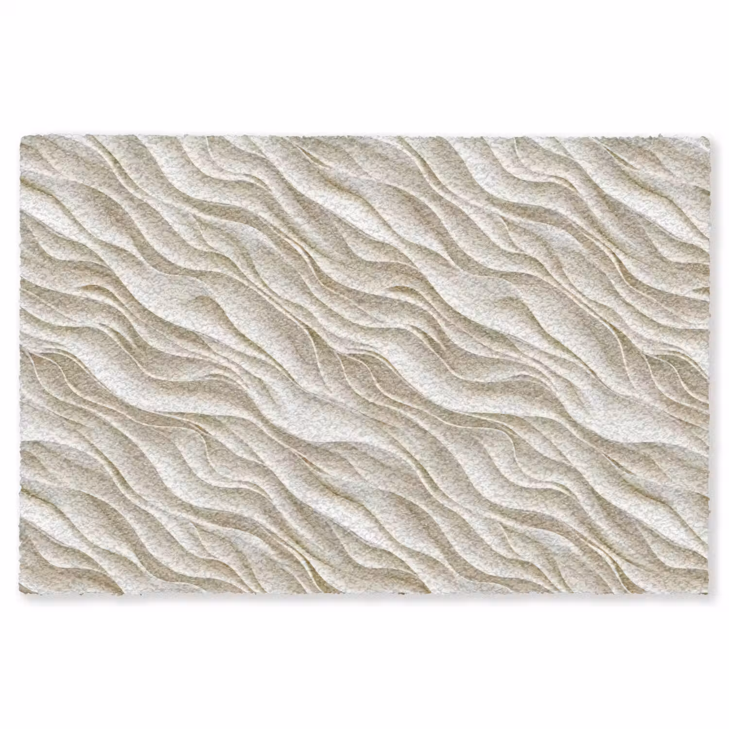 Golven - Wit - Minimalistisch Vloerkleed Rechthoek klein 1091 -3d