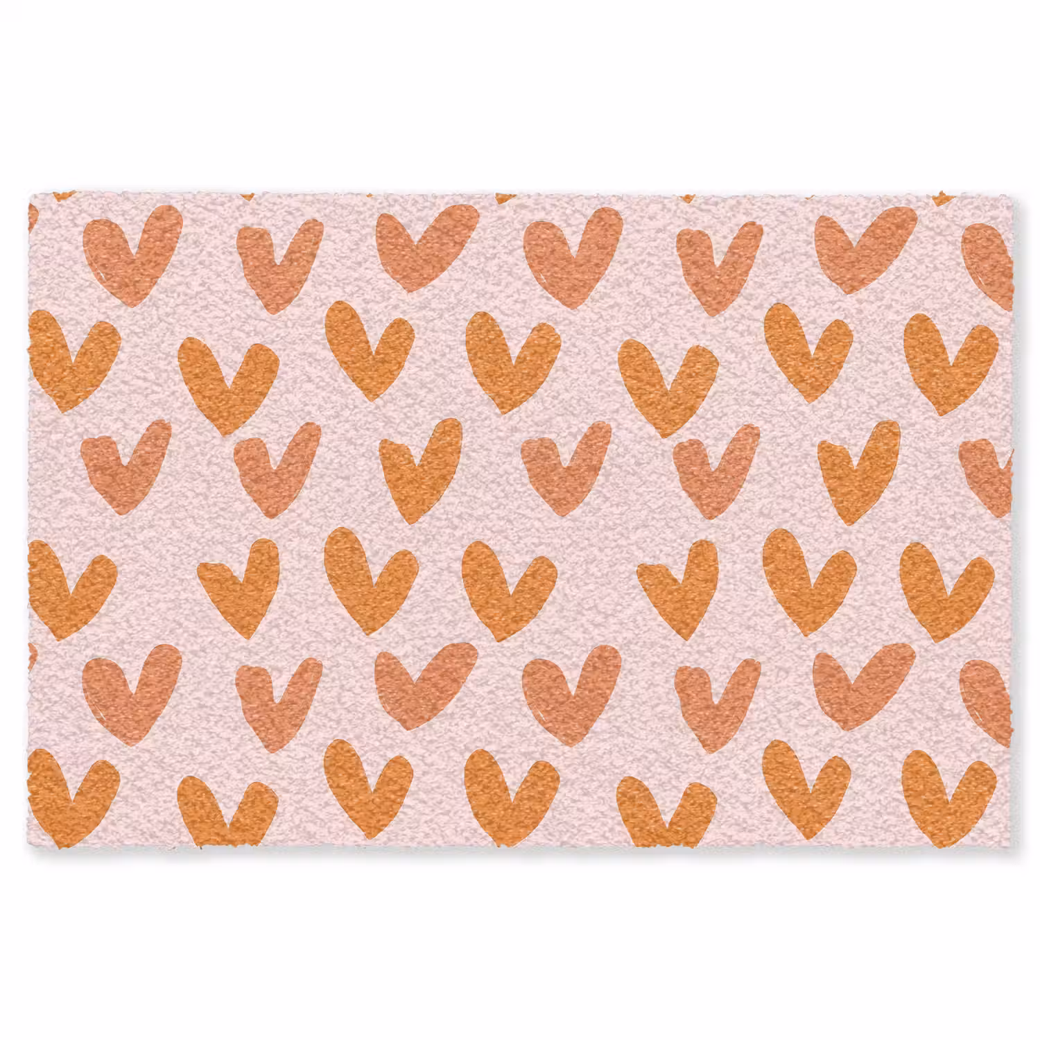 Hartjes - Getekend - Oranje Vloerkleed Rechthoek klein 1091 -3d