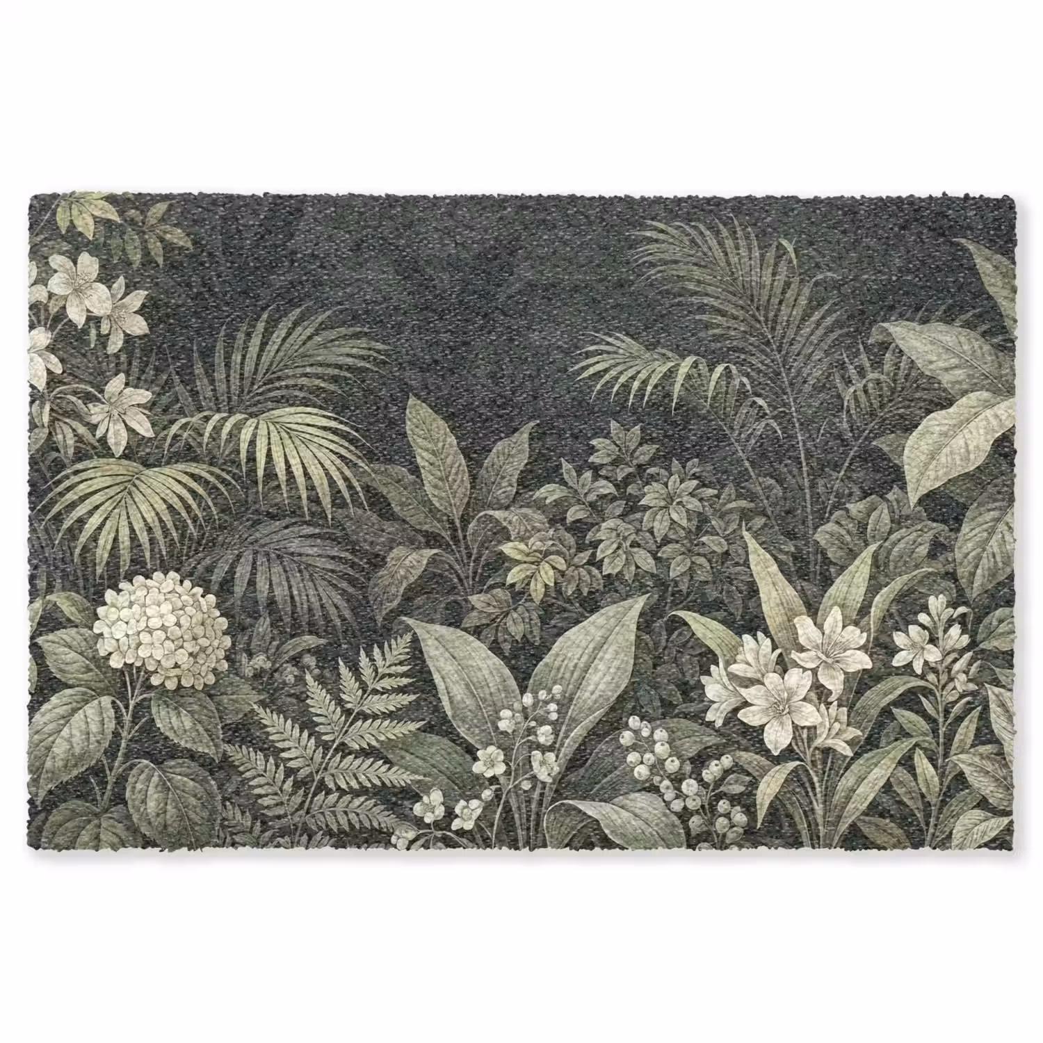 Jungle - Bladeren - Botanisch - Groen Vloerkleed Rechthoek klein -3d