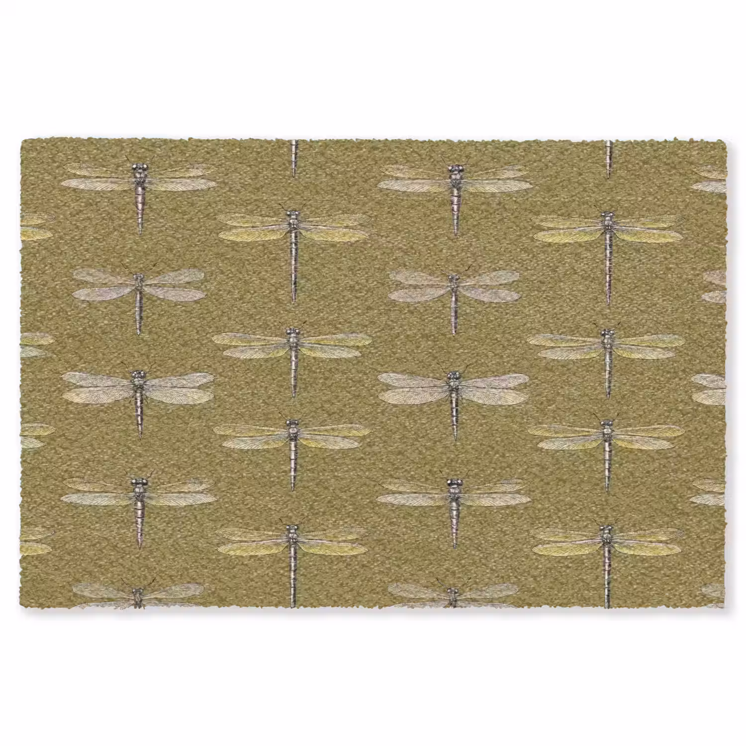 Libellen - Patroon - Groen Vloerkleed Rechthoek klein 1091 -3d