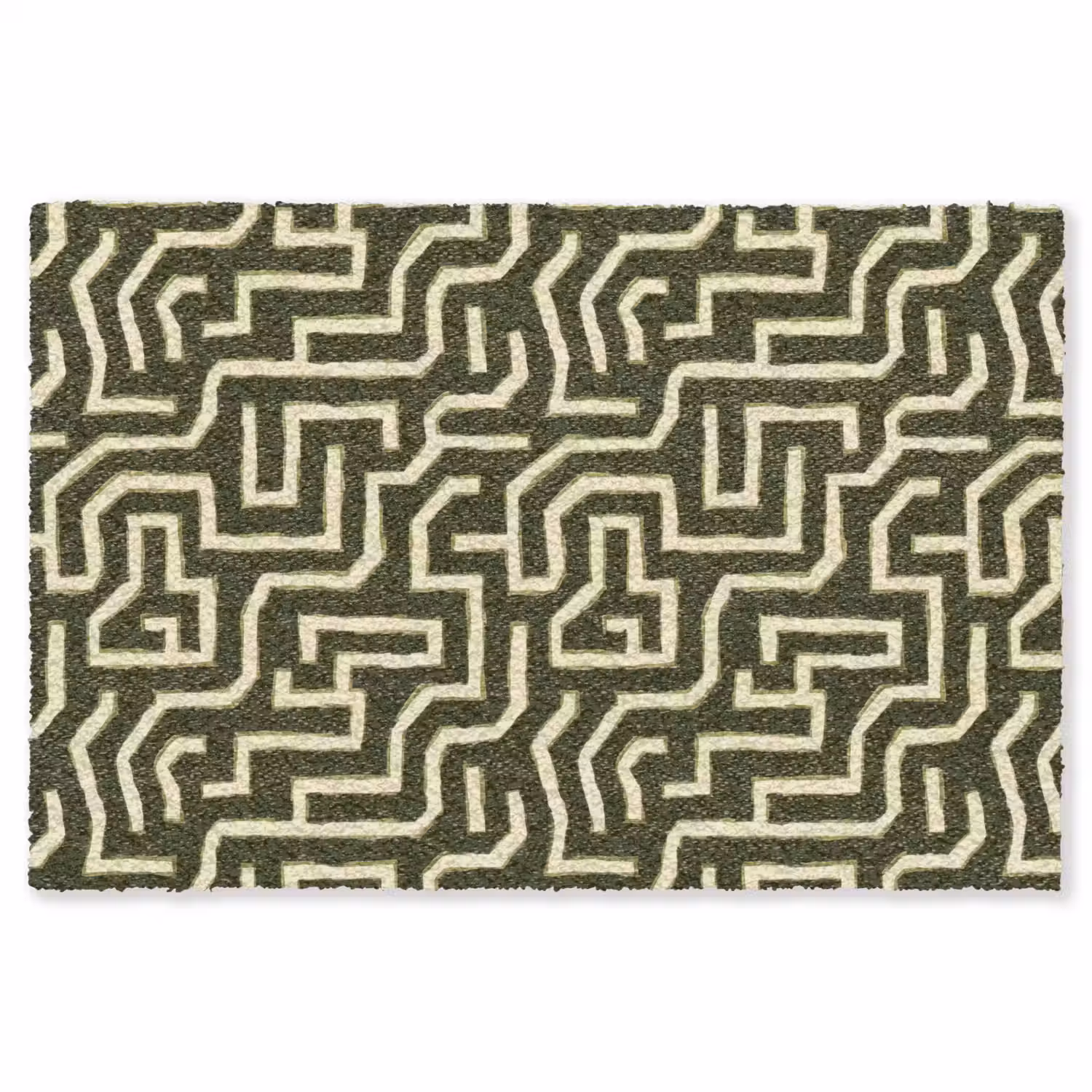 Lijnen - Abstract - Groen Vloerkleed Rechthoek klein 1091 -3d