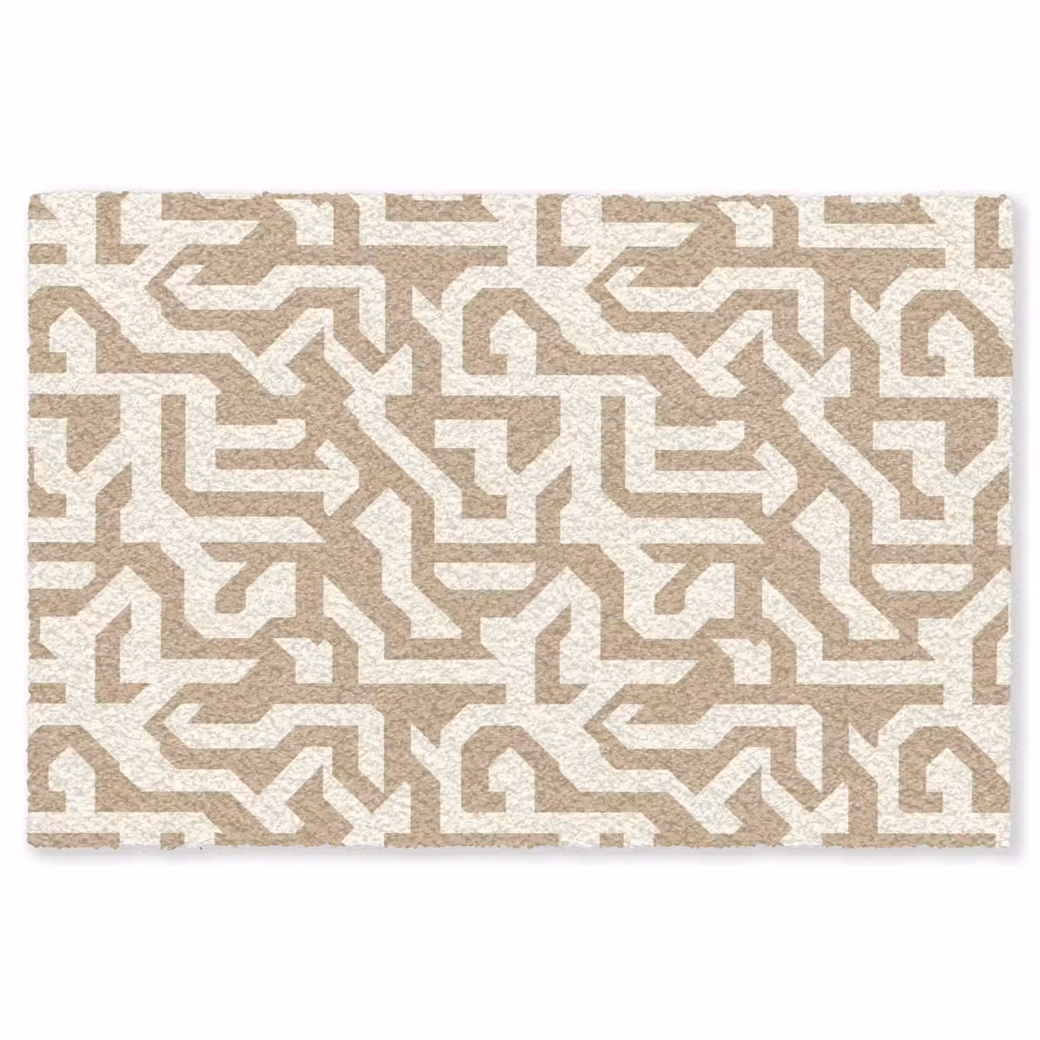Modern - Abstract - Beige Vloerkleed Rechthoek klein 1091 -3d