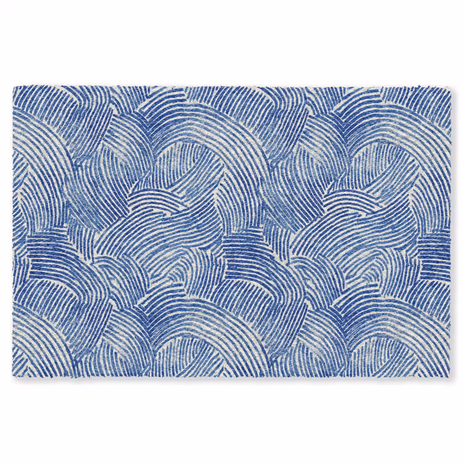 Modern - Abstract - Blauw Vloerkleed Rechthoek klein 1091 -3d
