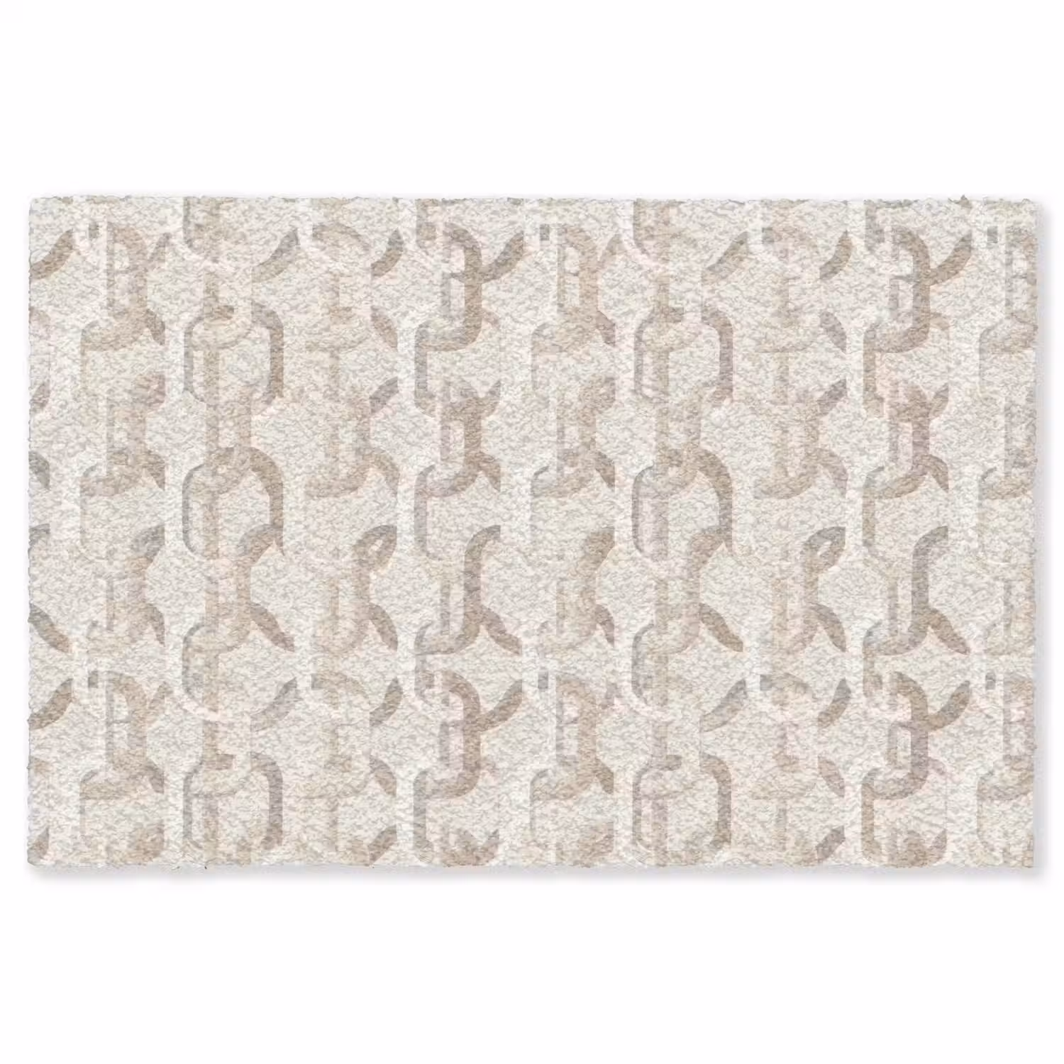 Motief - Abstract - Beige Vloerkleed Rechthoek klein 1091 -3d