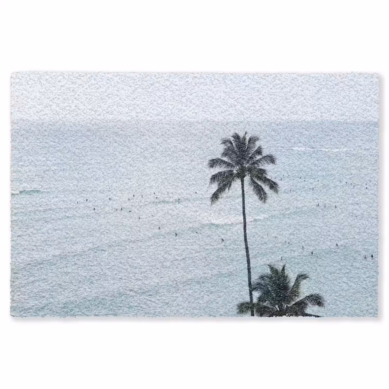 Oceaan - Palmbomen - Surfers Vloerkleed Rechthoek klein -3d