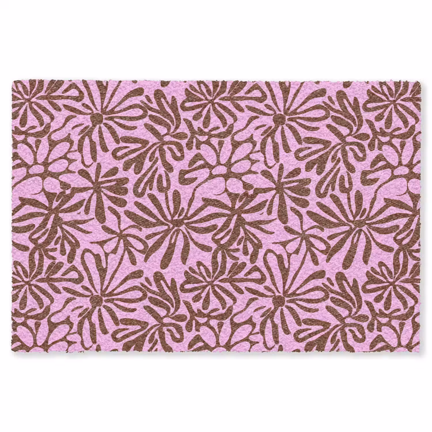 Organisch - Patroon - Roze Vloerkleed Rechthoek klein 1091 -3d
