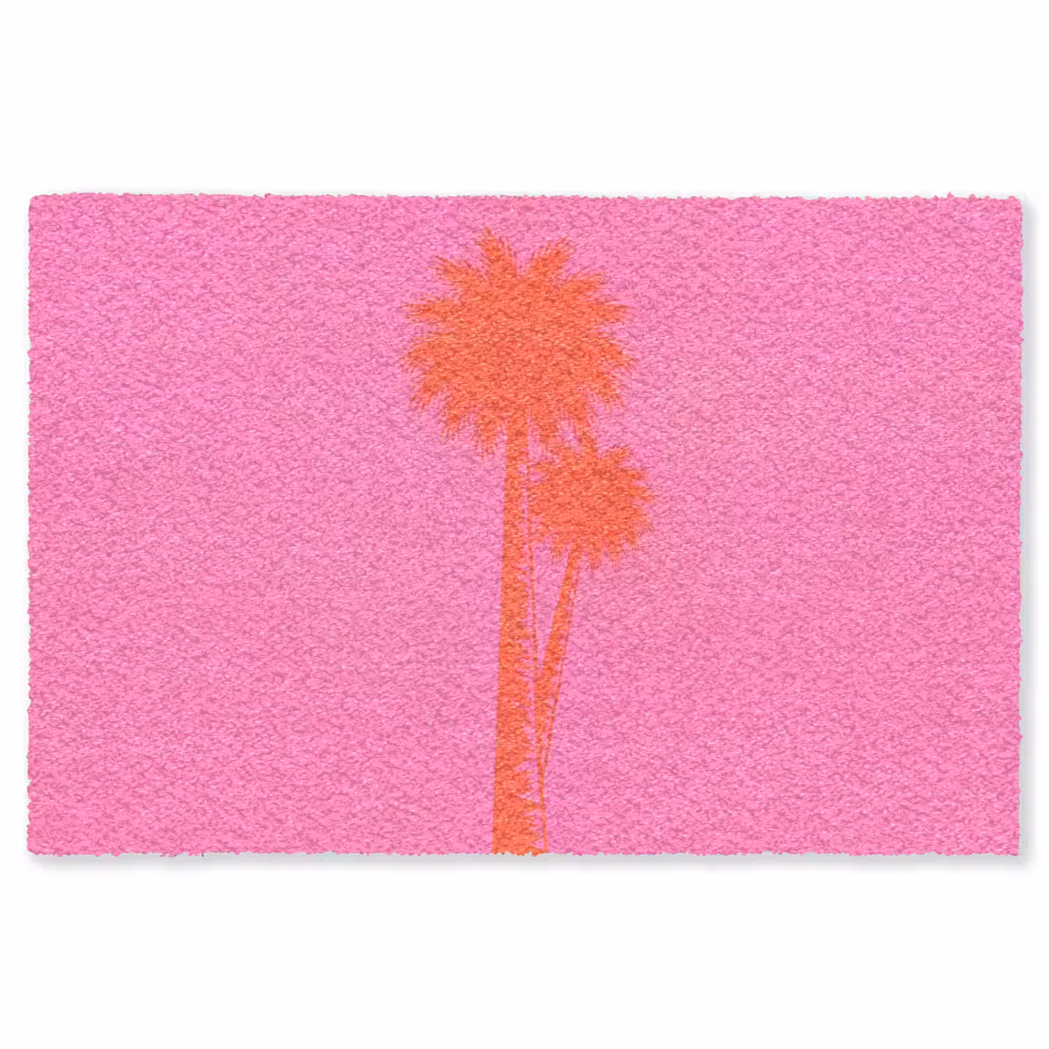 Palmbomen - Modern - Roze Vloerkleed Rechthoek klein -3d