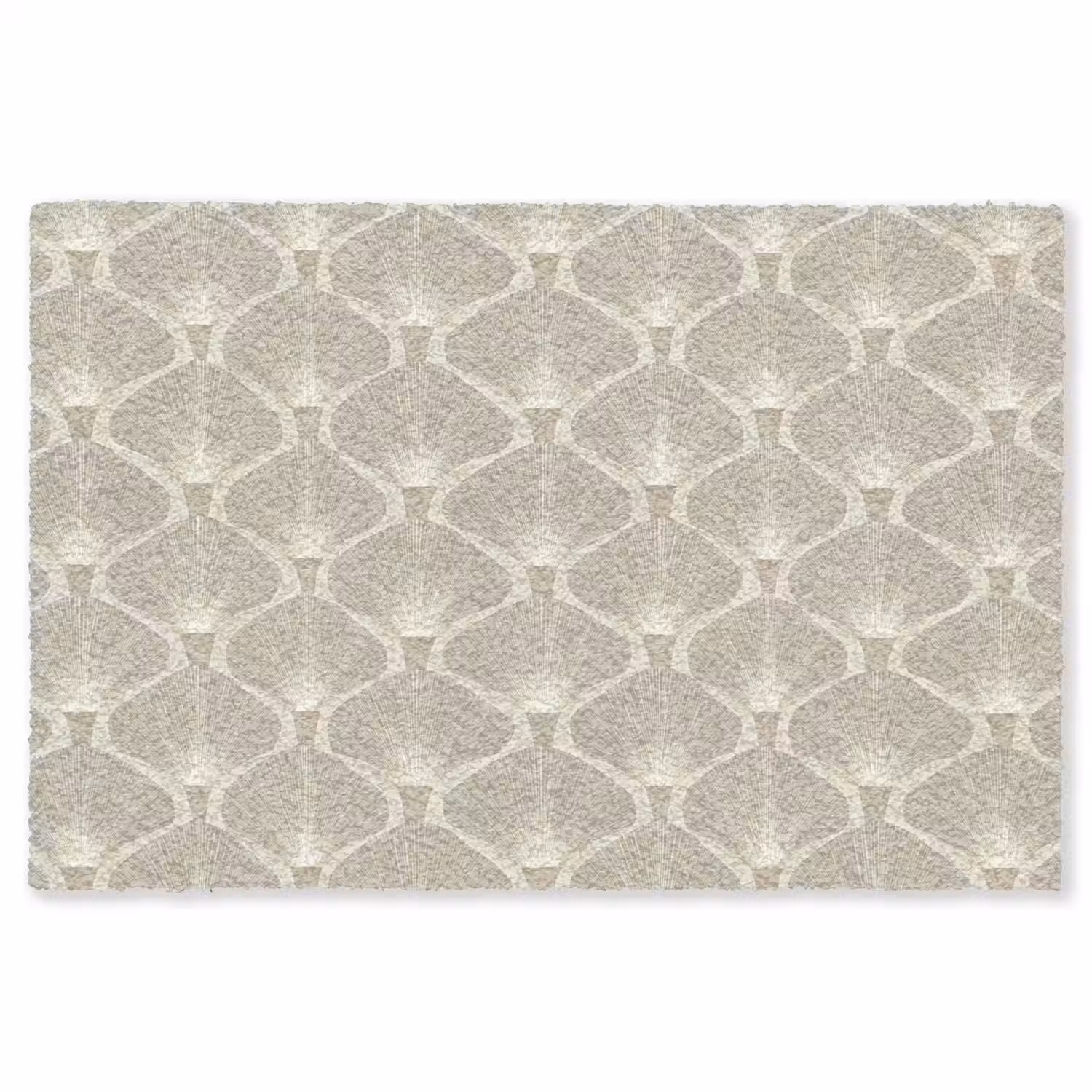 Paneel - Ginkgo - Zand Vloerkleed Rechthoek klein 1091 -3d