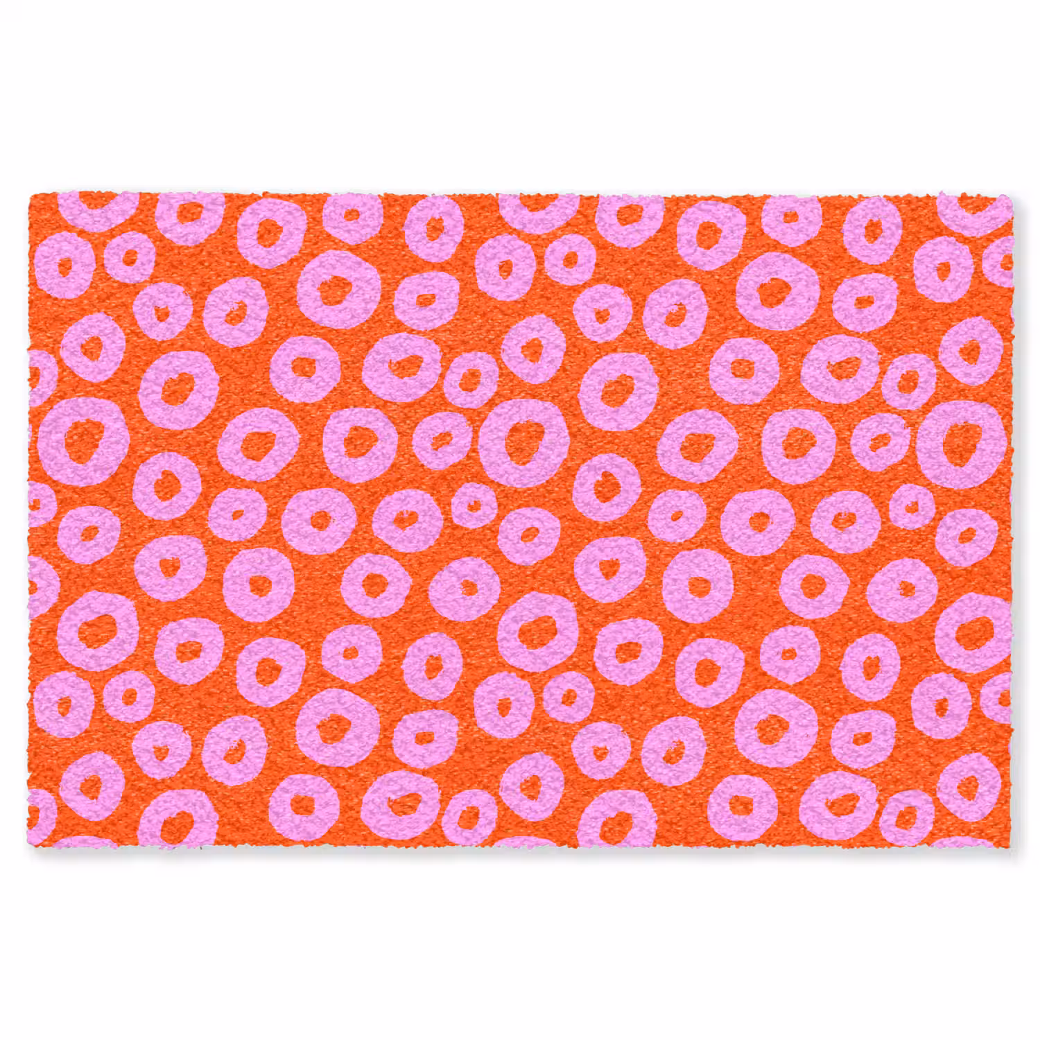 Rondjes - Roze - Rood Vloerkleed Rechthoek klein 1091 -3d