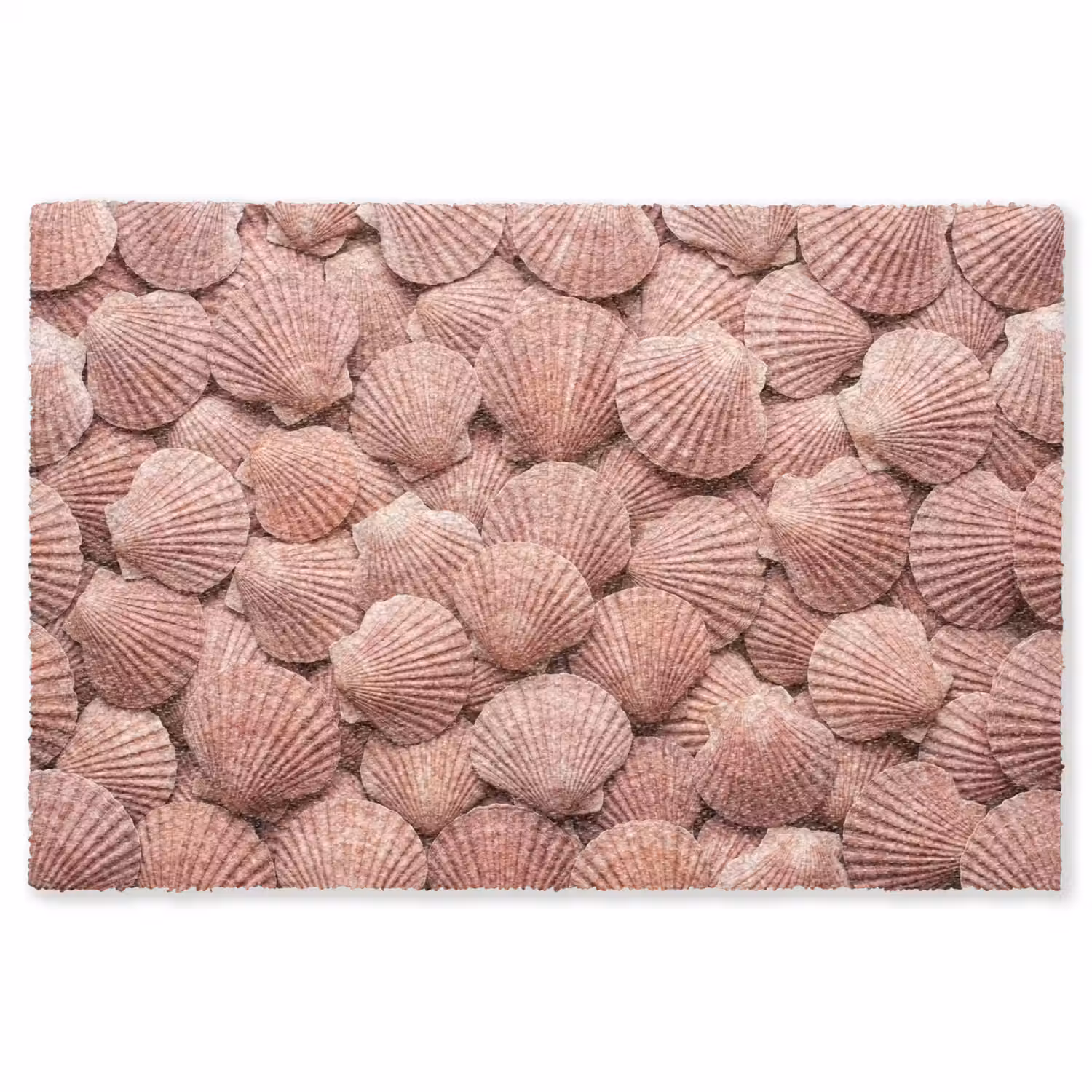 Schelpen - Patroon - Roze Vloerkleed Rechthoek klein -3d