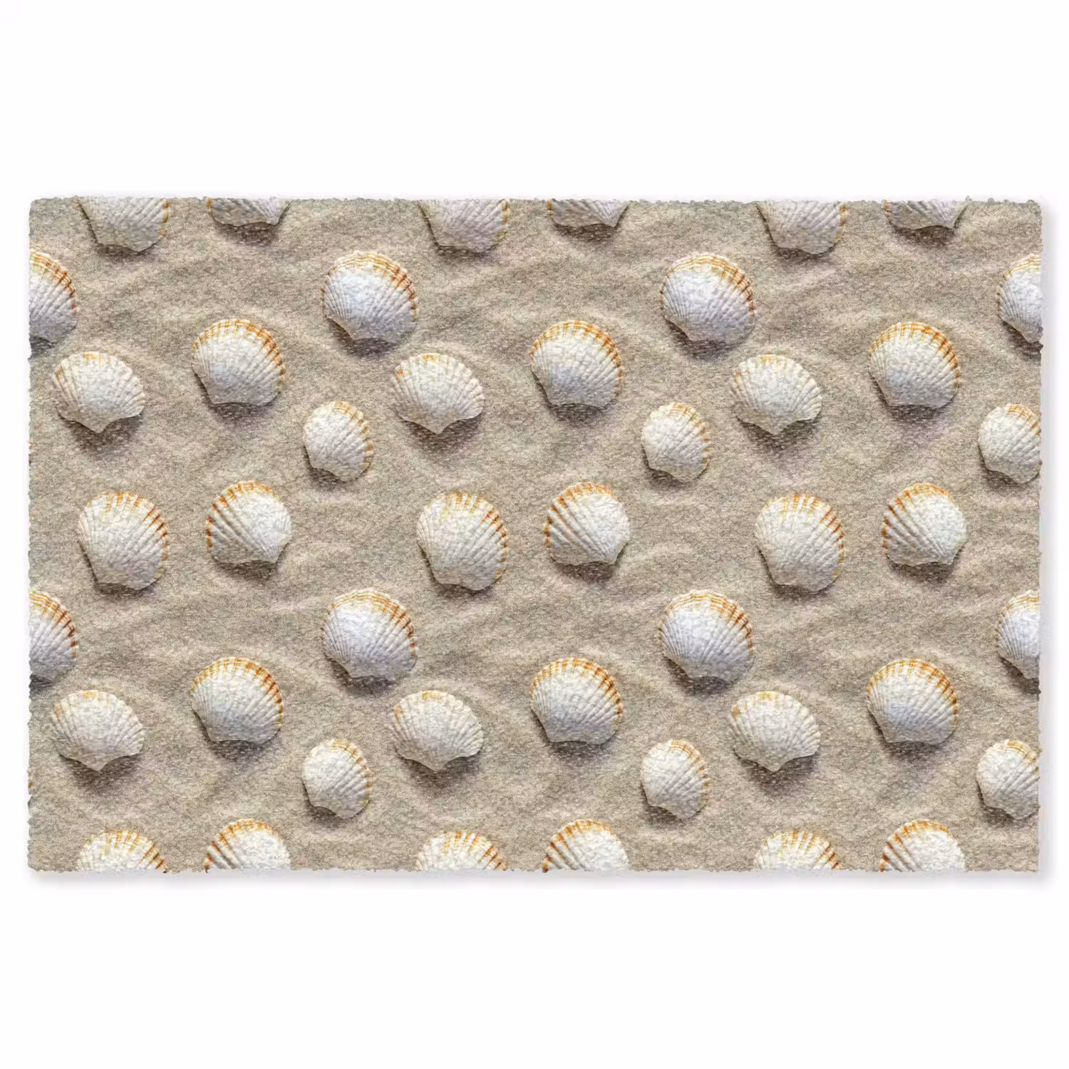Schelpen - Zand - Maritiem Vloerkleed Rechthoek klein 1091 -3d