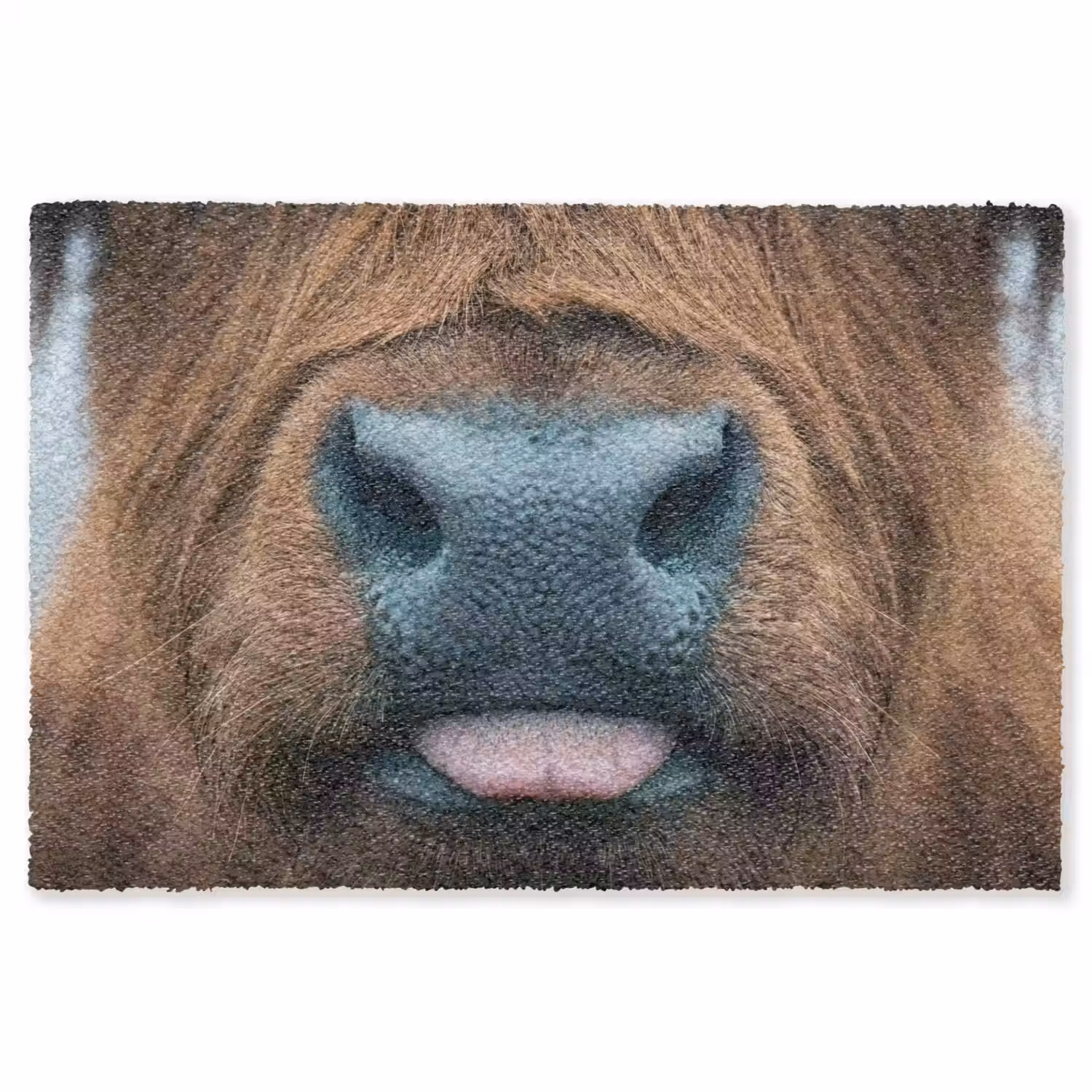 Schotse hooglander - Neus - Bruin Vloerkleed Rechthoek klein -3d