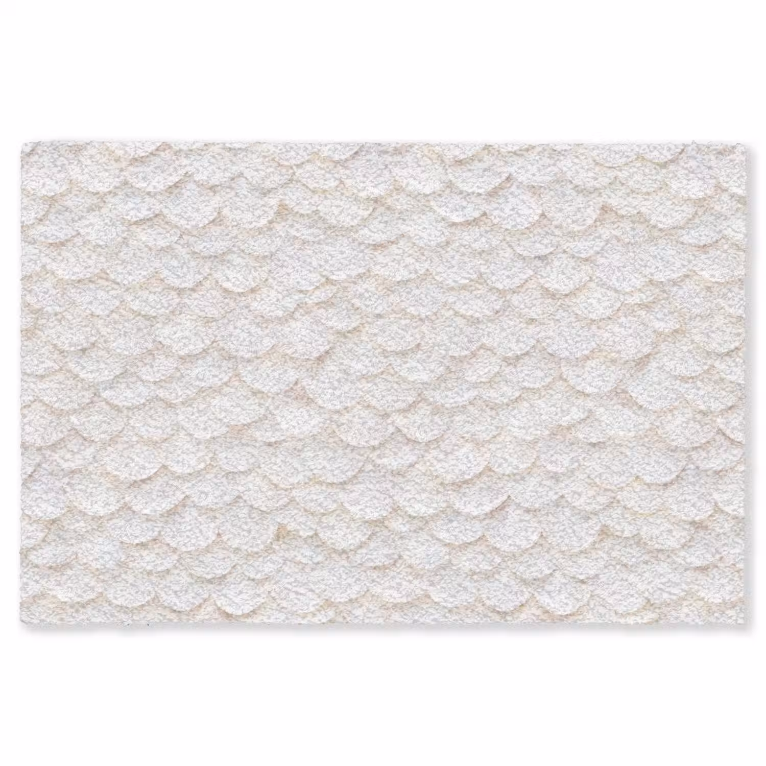 Schubben - Wit - Elegant Vloerkleed Rechthoek klein 1091 -3d