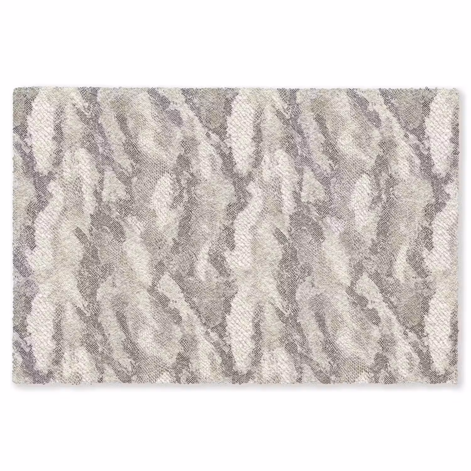 Slang - Patroon - Taupe Vloerkleed Rechthoek klein 1091 -3d