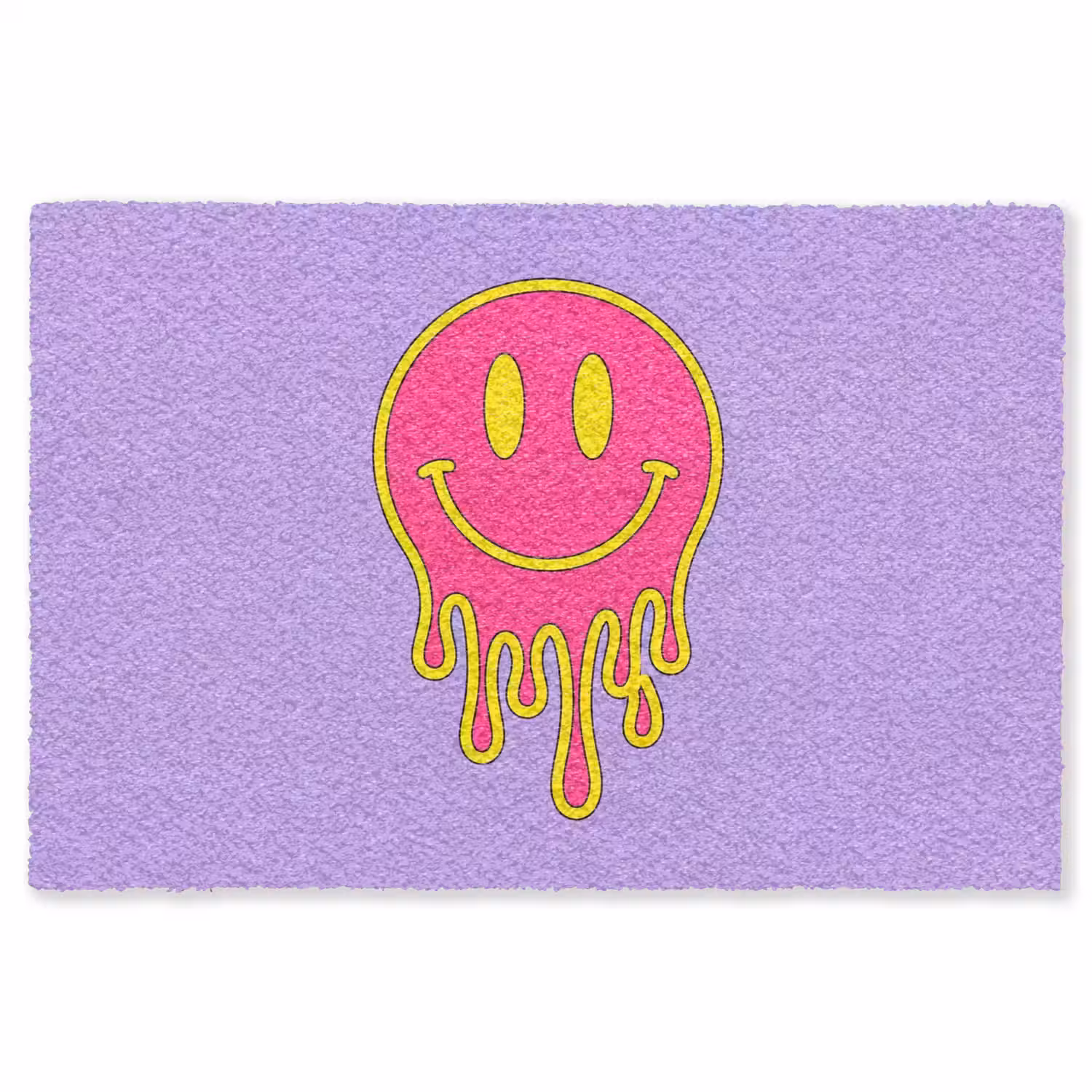 Smiley - Drip - Neon Vloerkleed Rechthoek klein -3d
