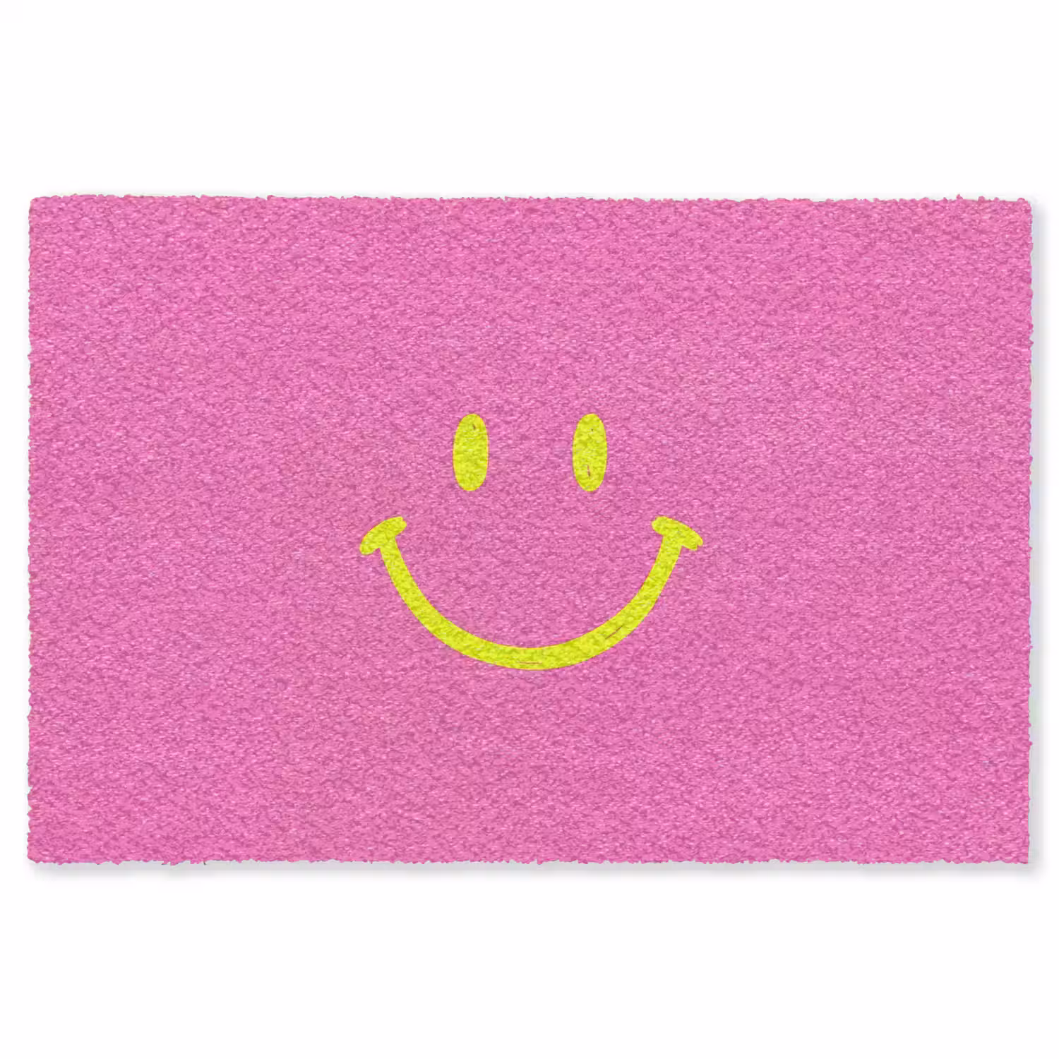 Smiley - Vrolijk - Roze Vloerkleed Rechthoek klein -3d