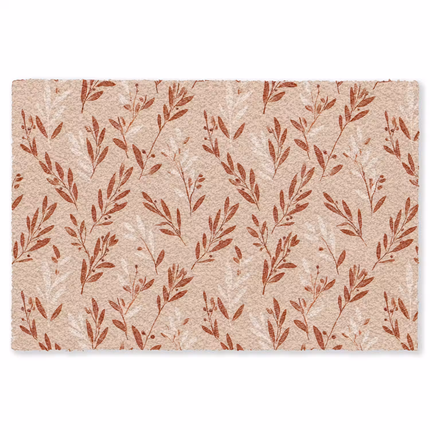 Takjes - Patroon - Bessen - Crèmekleuren Vloerkleed Rechthoek klein 1091 -3d