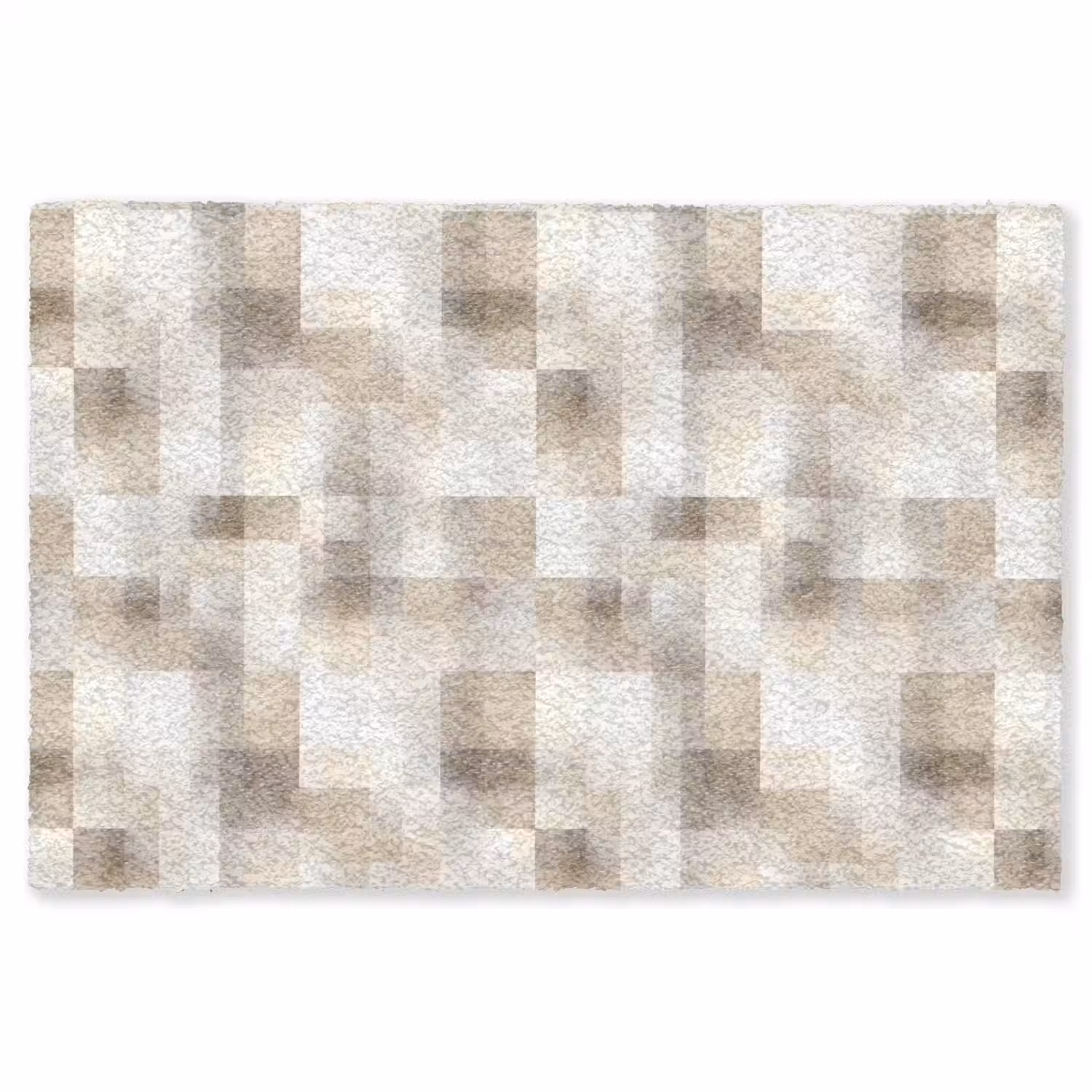 Textuur - Linnen - Beige Vloerkleed Rechthoek klein 1091 -3d