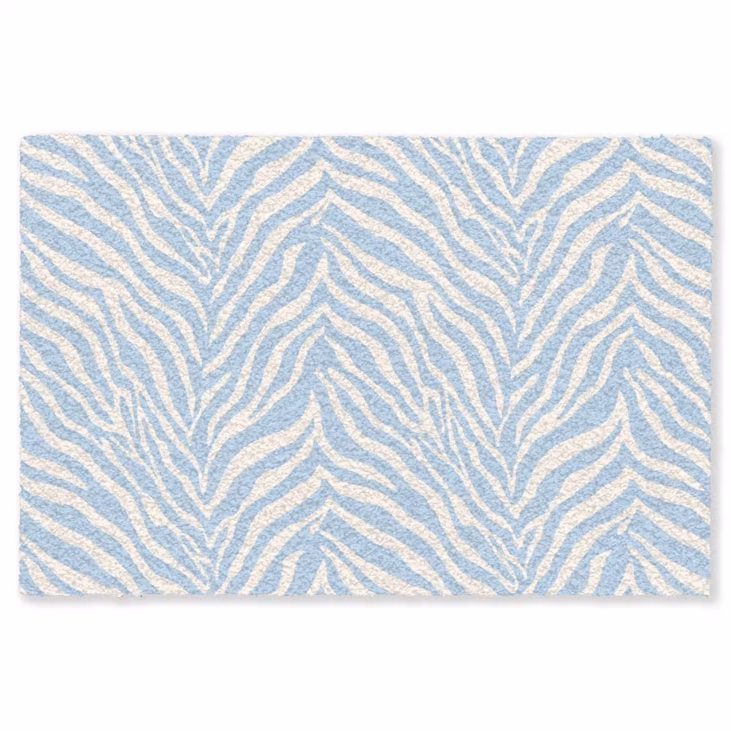 Zebra - Motief - Blauw - Wit Vloerkleed Rechthoek klein 1091 -3d
