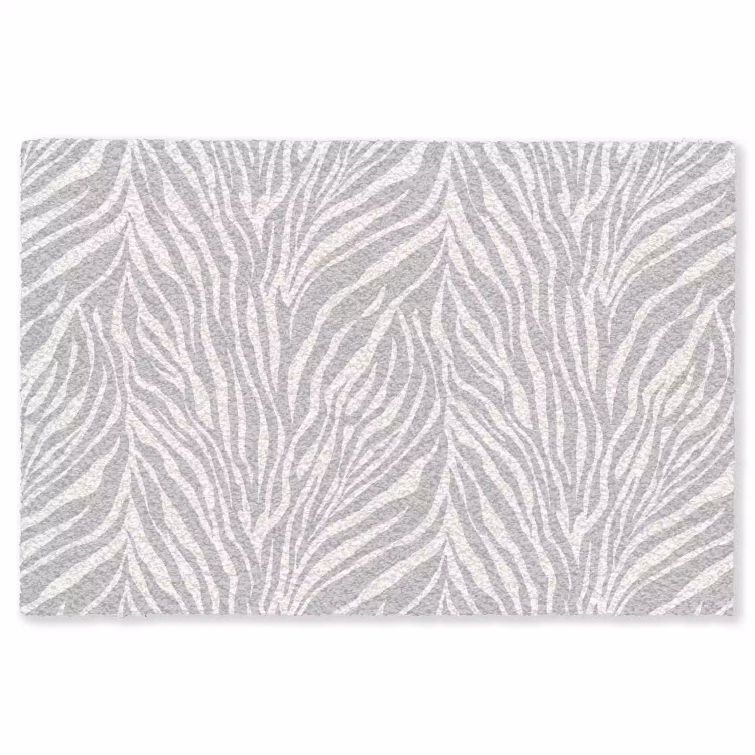 Zebra - Motief - Grijs Vloerkleed Rechthoek klein 1091 -3d