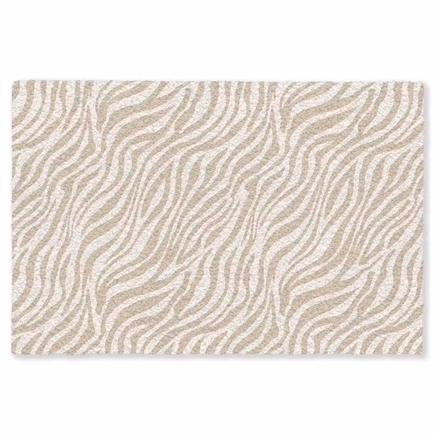 Zebra - Patroon - Beige Vloerkleed Rechthoek klein 1091 -3d