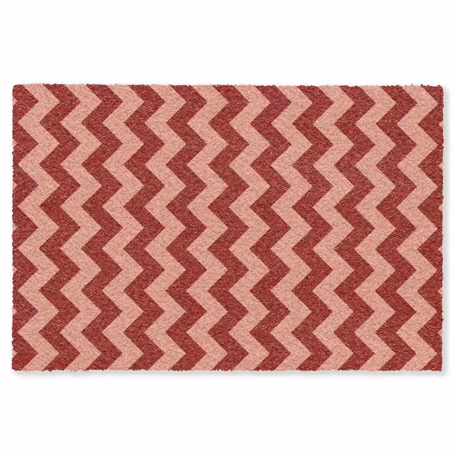 Zigzag - Strepen - Patroon - Rood Vloerkleed Rechthoek klein -3d