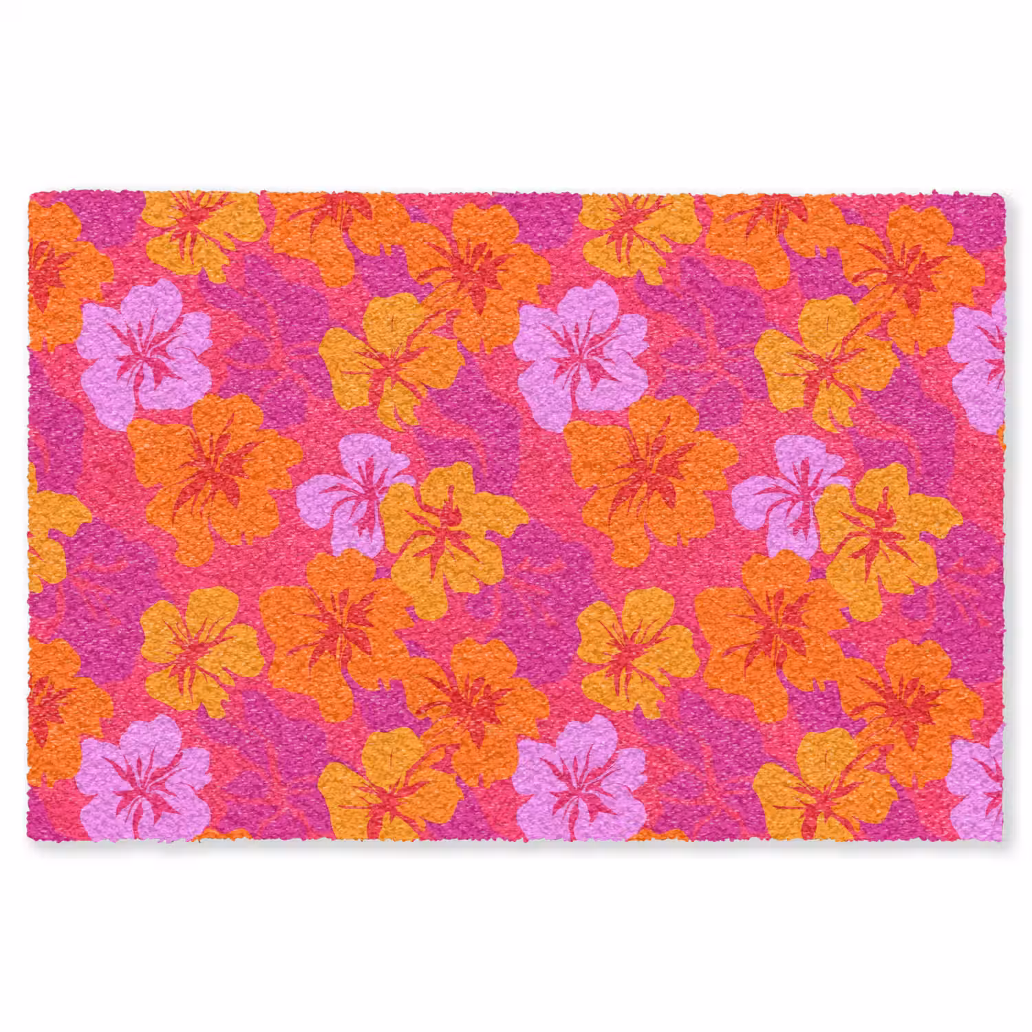 Zomers - Hibiscus - Kleurrijk Vloerkleed Rechthoek klein 1091 -3d