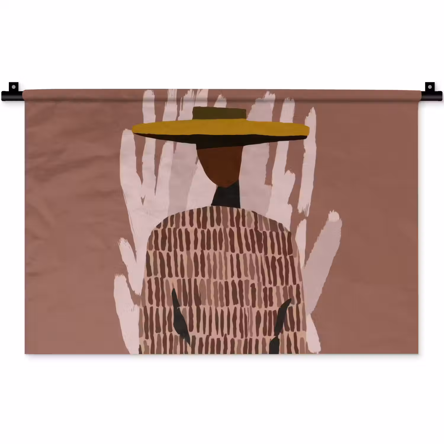 Abstract - Figuur - Illustratie - Hoed Wandkleed katoen klein -zz3d