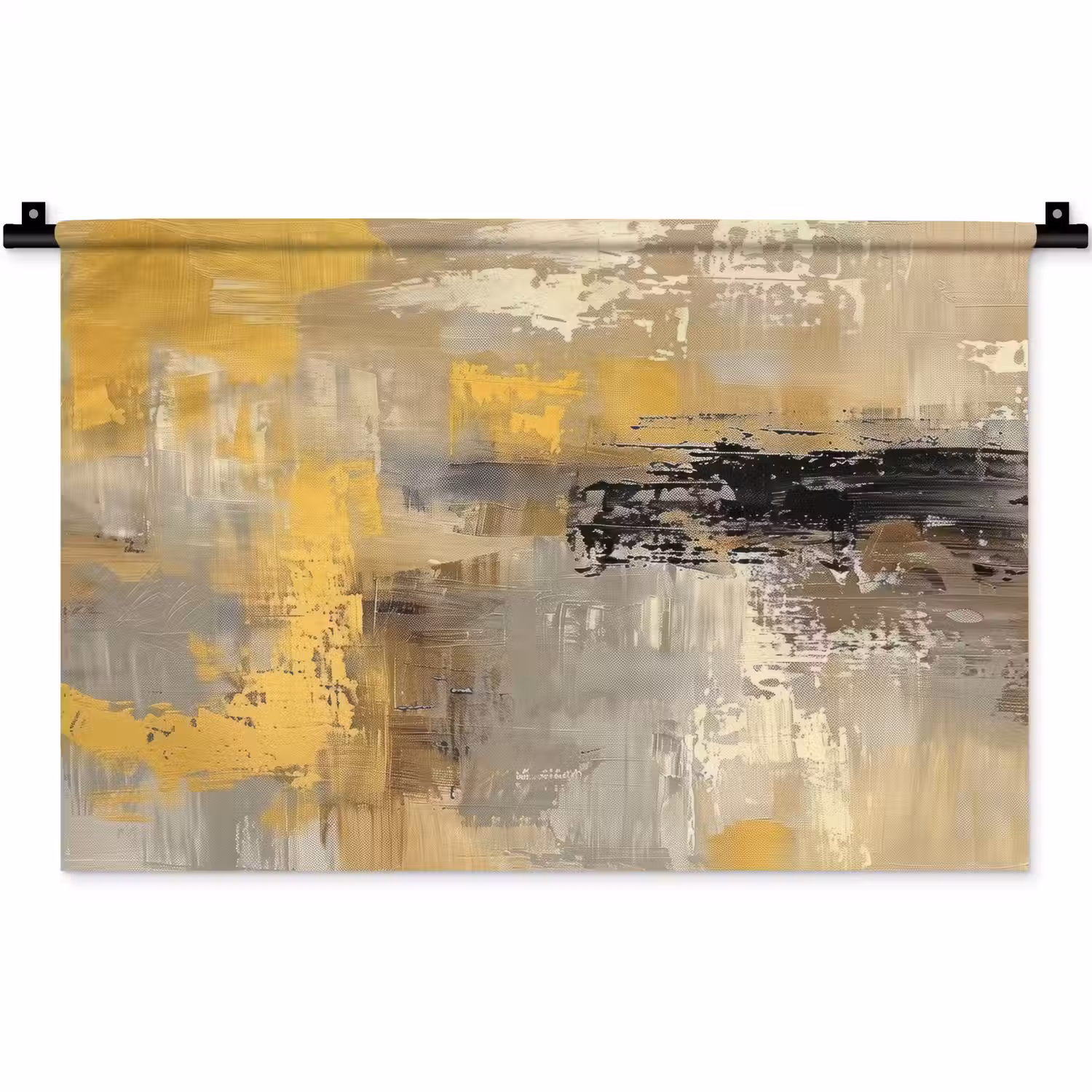 Abstract - Geel - Modern - Beige Wandkleed katoen klein -zz3d
