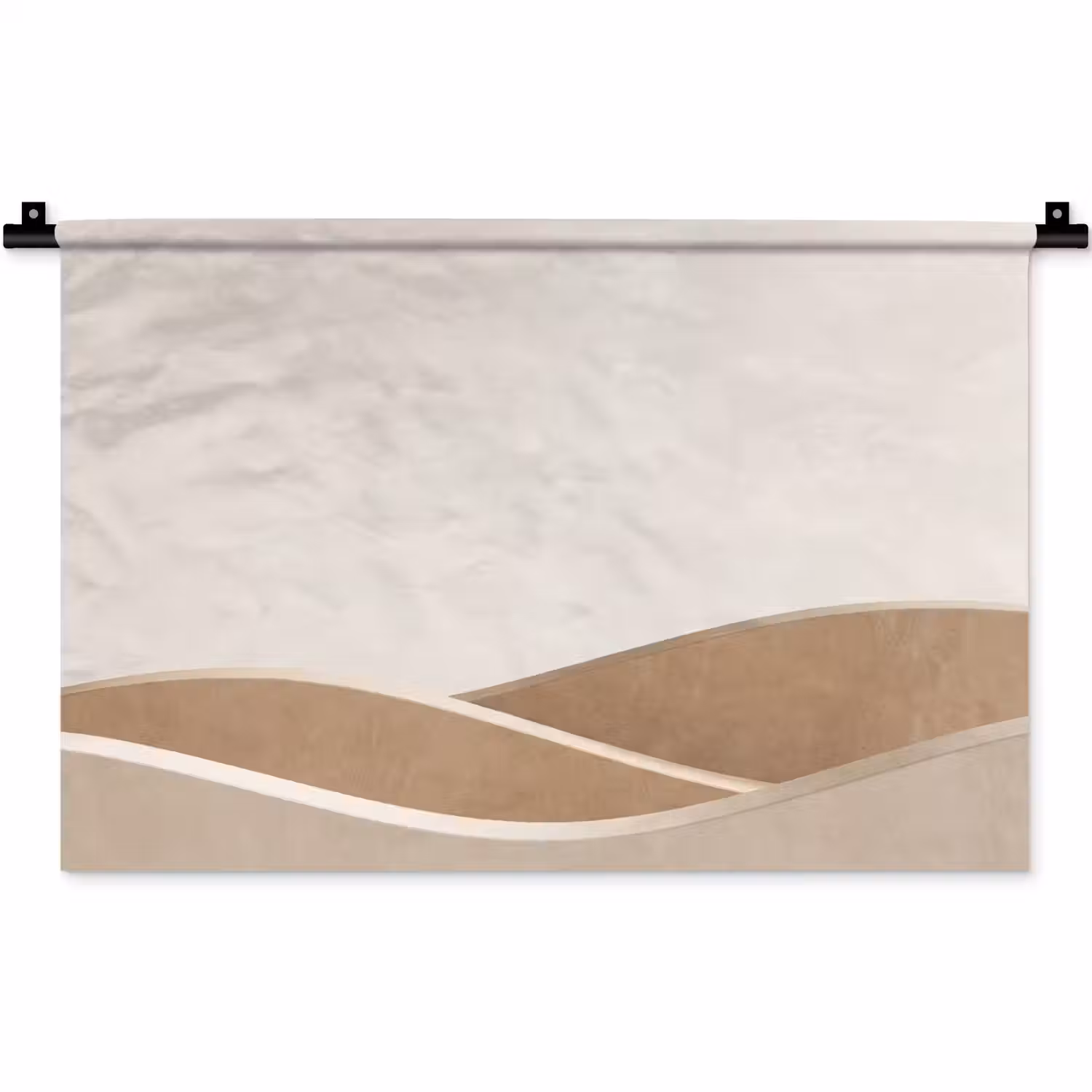 Abstract - Golven - Modern - Beige Wandkleed katoen klein -zz3d