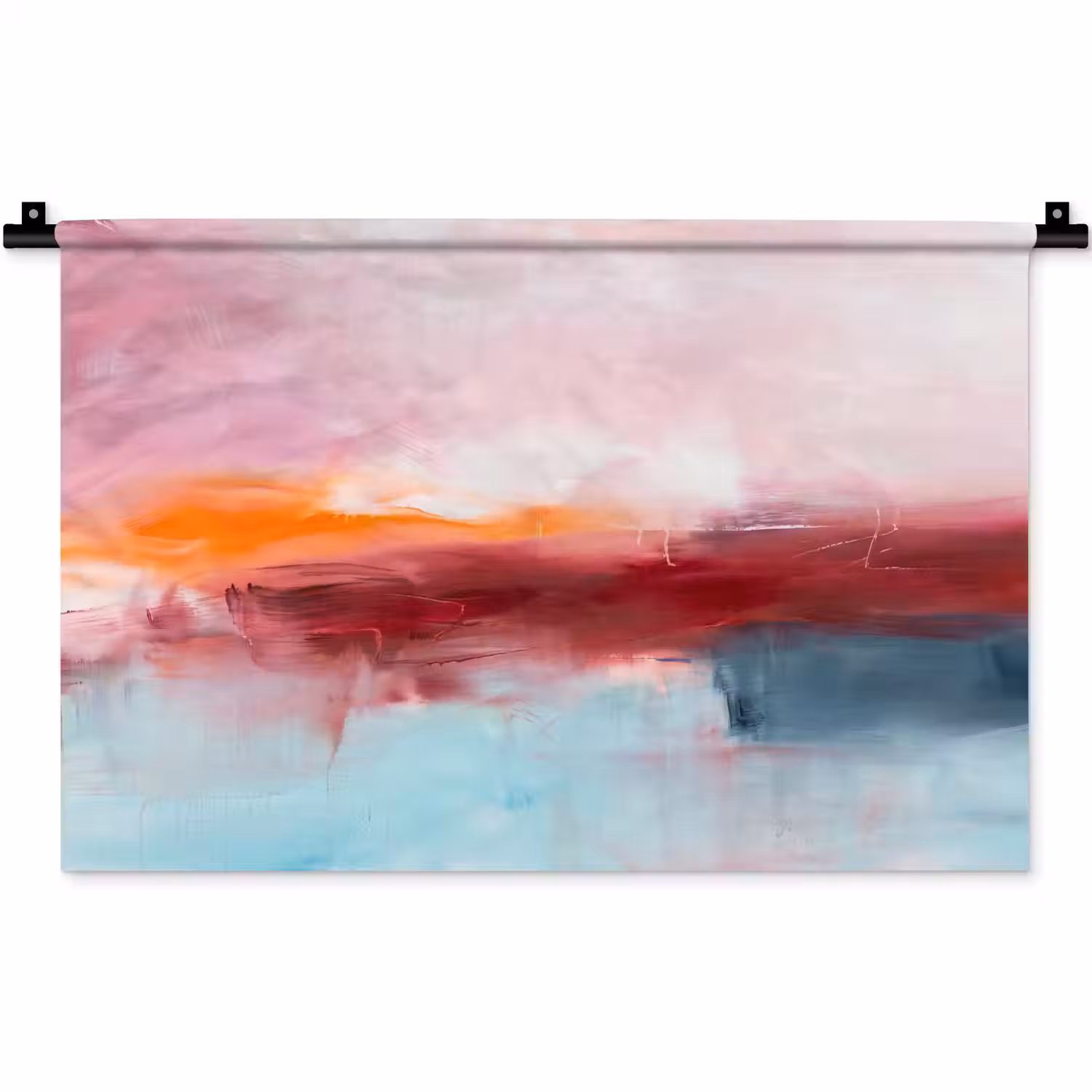 Abstract - Kleuren - Modern - Kunst - Roze Wandkleed katoen klein -zz3d