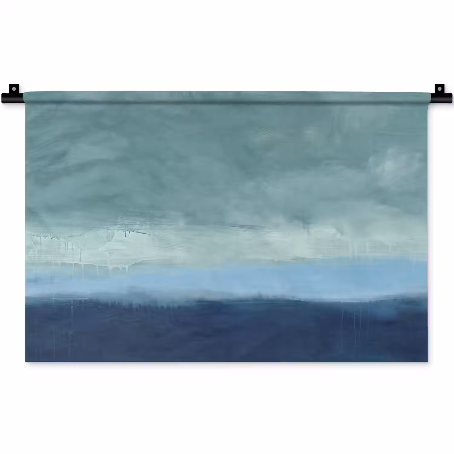 Abstract - Lagen - Rust - Modern - Blauw Wandkleed katoen klein -zz3d