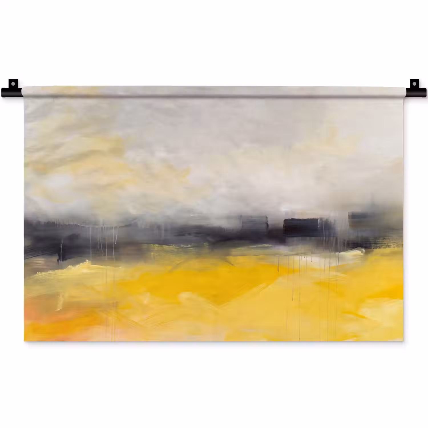 Abstract - Landschap - Modern - Geel Wandkleed katoen klein -zz3d