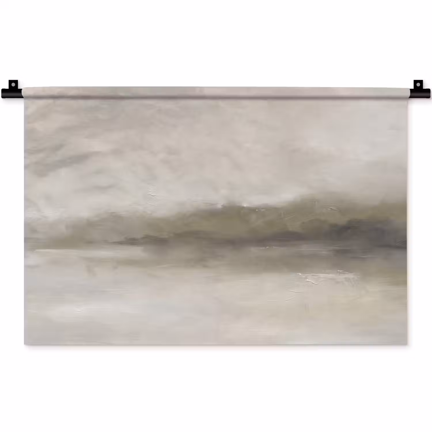 Abstract - Landschap - Nevel - Modern - Grijs Wandkleed katoen klein -zz3d