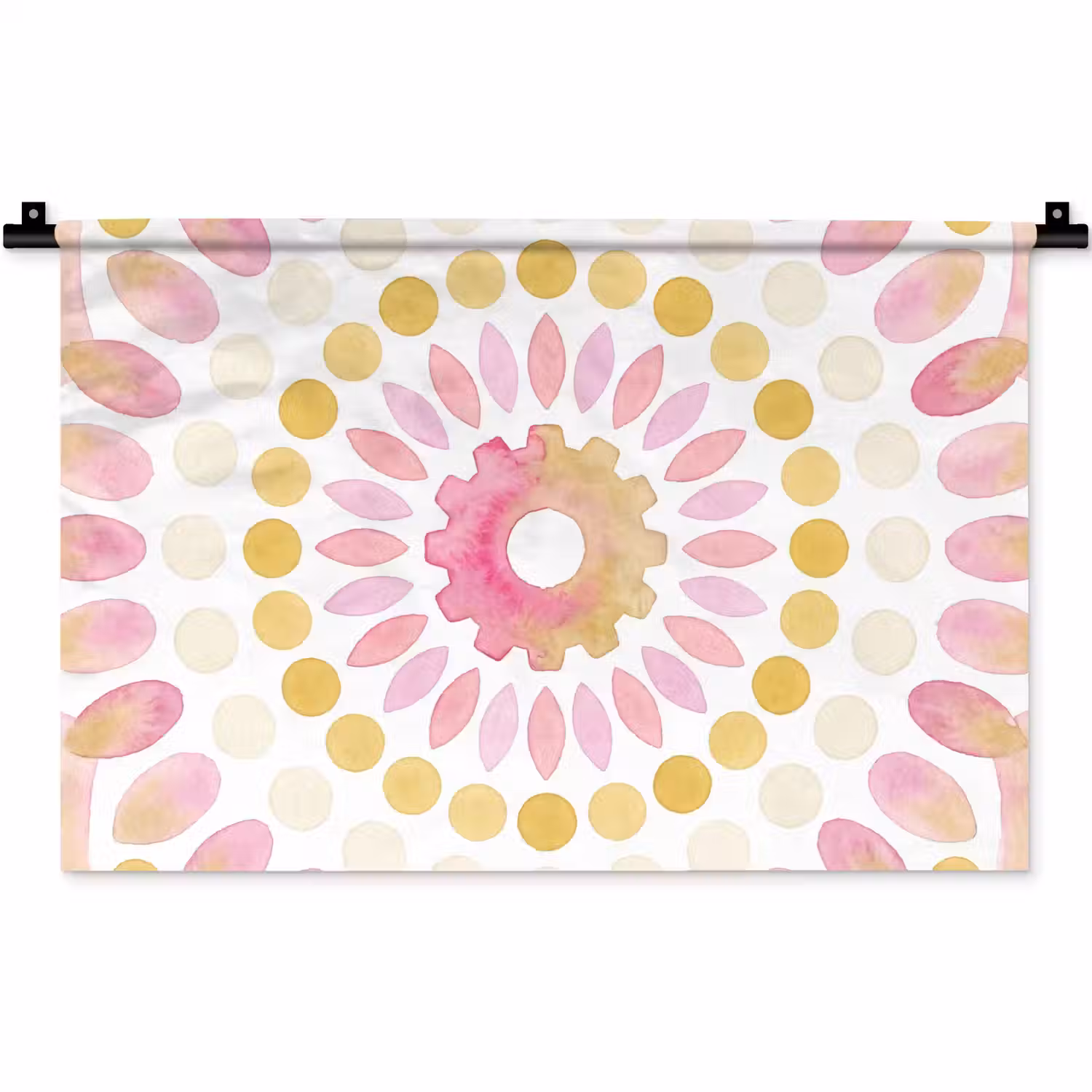 Abstract - Mandala - Kunst - Modern - Roze Wandkleed katoen klein -zz3d
