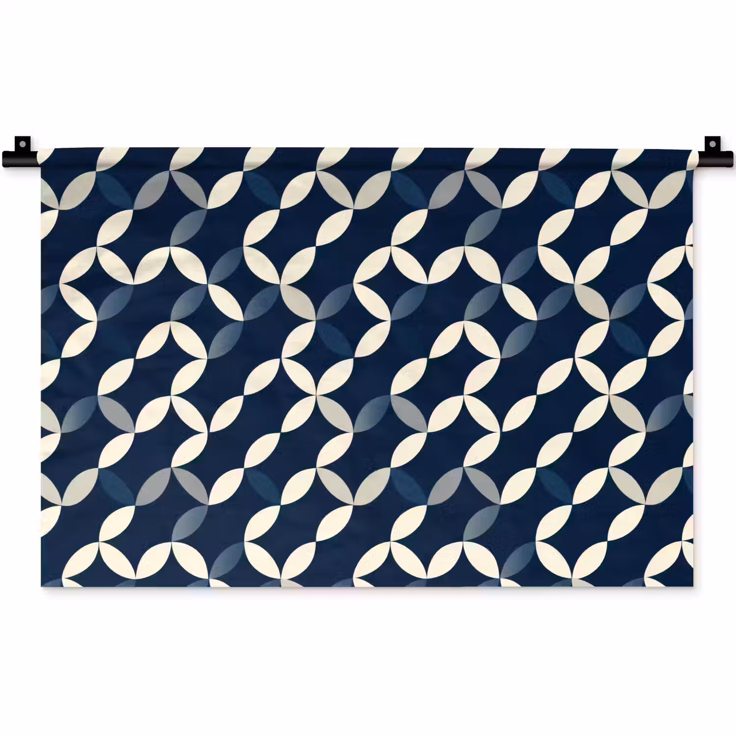 Abstract - Patroon - Blauw Wandkleed katoen klein 269 -zz3d