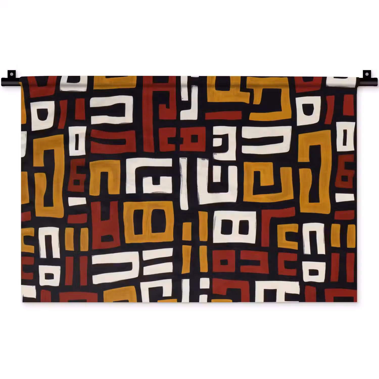 Abstract - Patroon - Rood Wandkleed katoen klein -zz3d
