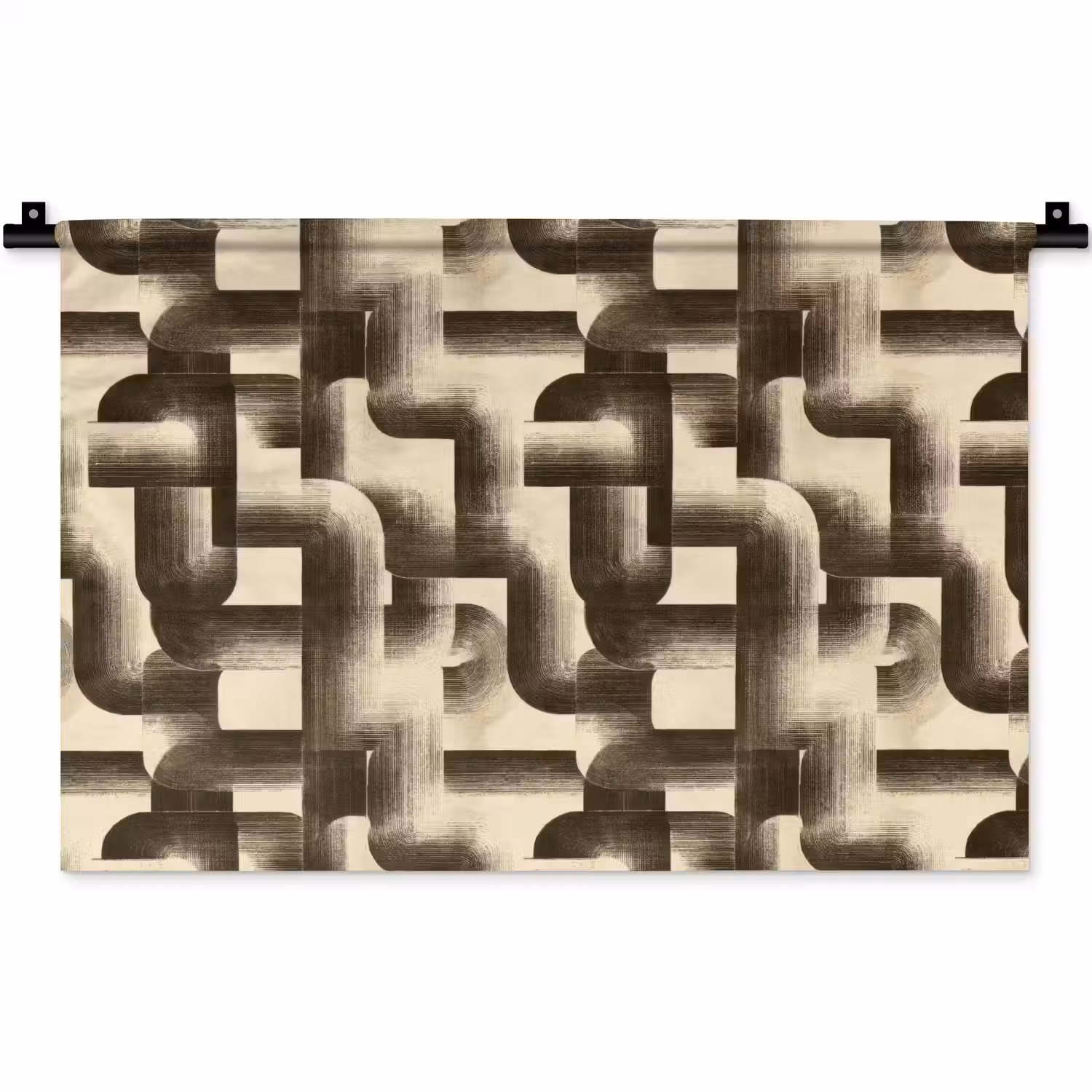 Abstract - Retro - Zwart Wandkleed katoen klein 269 -zz3d